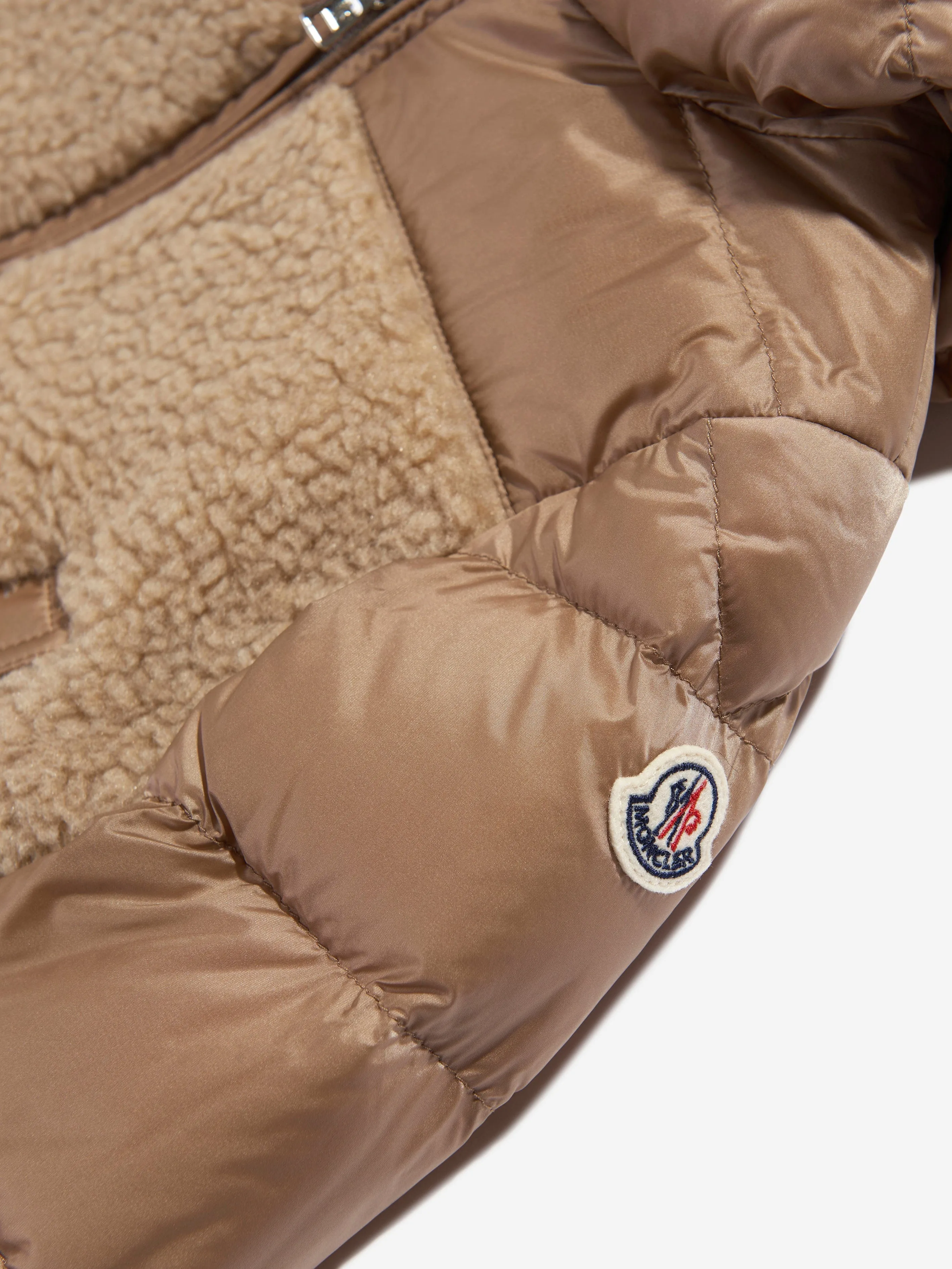 Moncler Enfant Baby Mädchen Daunengefütterte Amin Jacke in Beige
