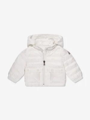 Moncler Enfant Baby Mädchen Daunengefütterte Lans Jacke in Weiß