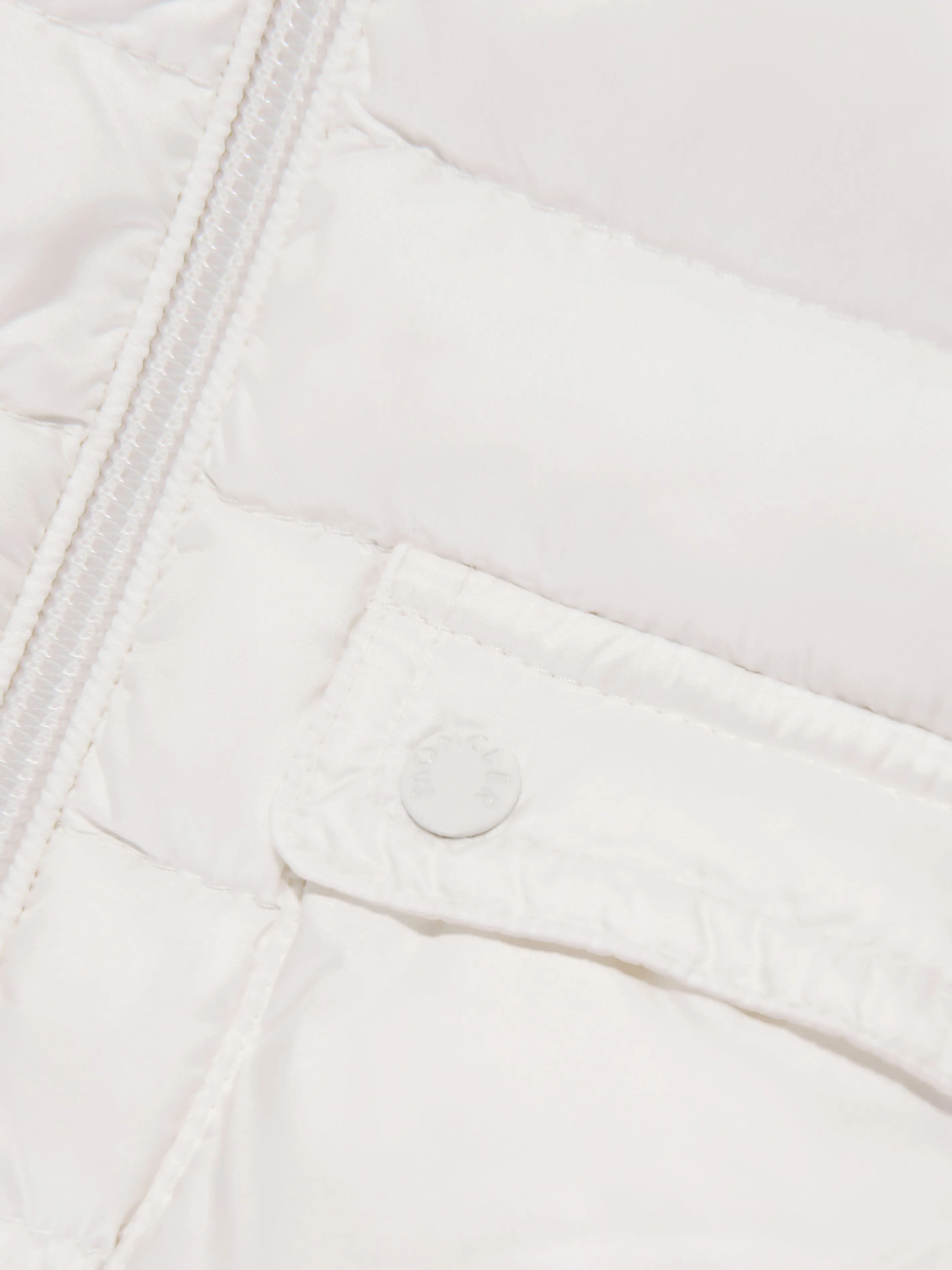 Moncler Enfant Baby Mädchen Daunengefütterte Lans Jacke in Weiß