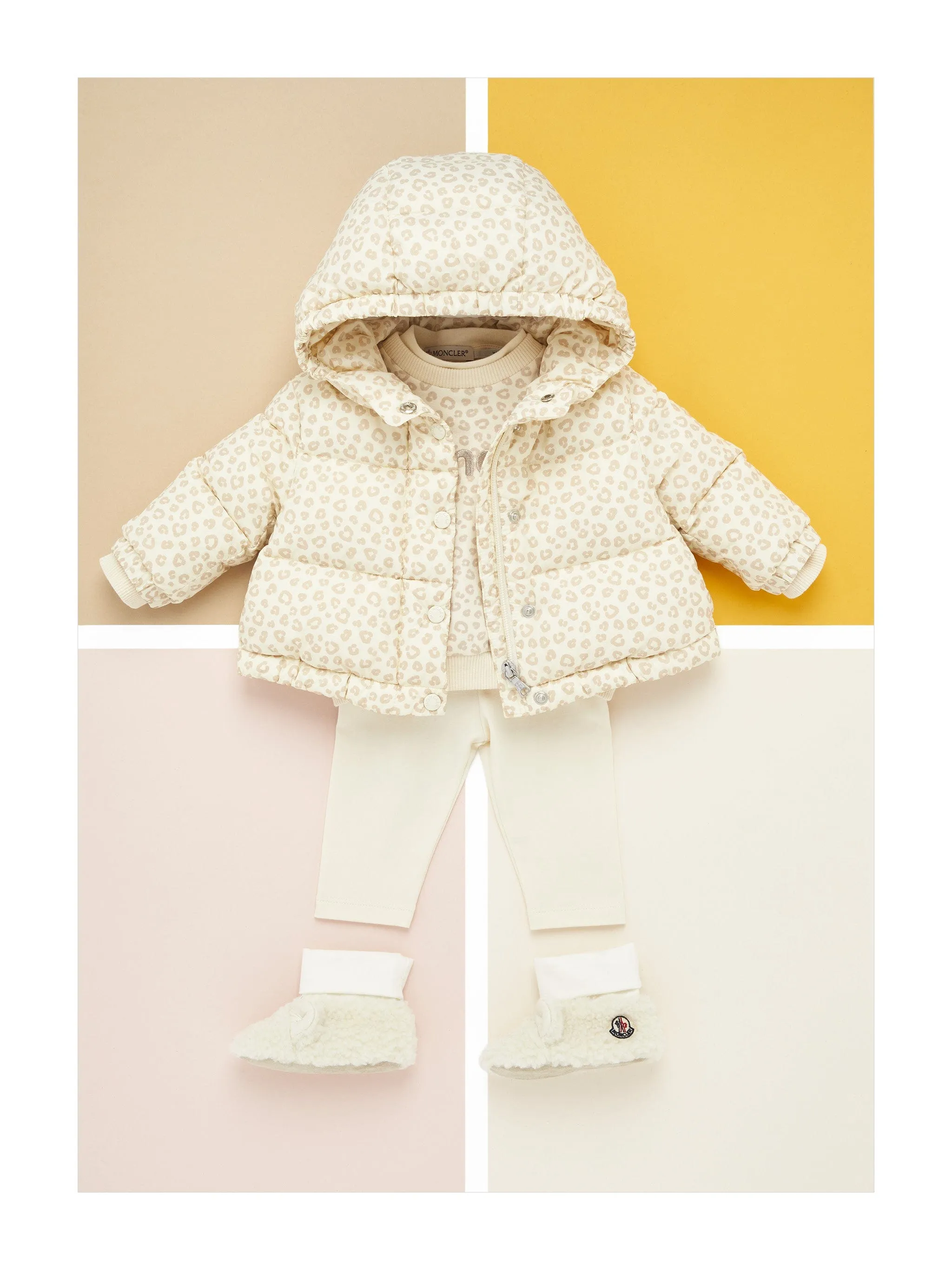 Moncler Enfant Baby Girls Daunengefütterte Tessa Jacke in Beige