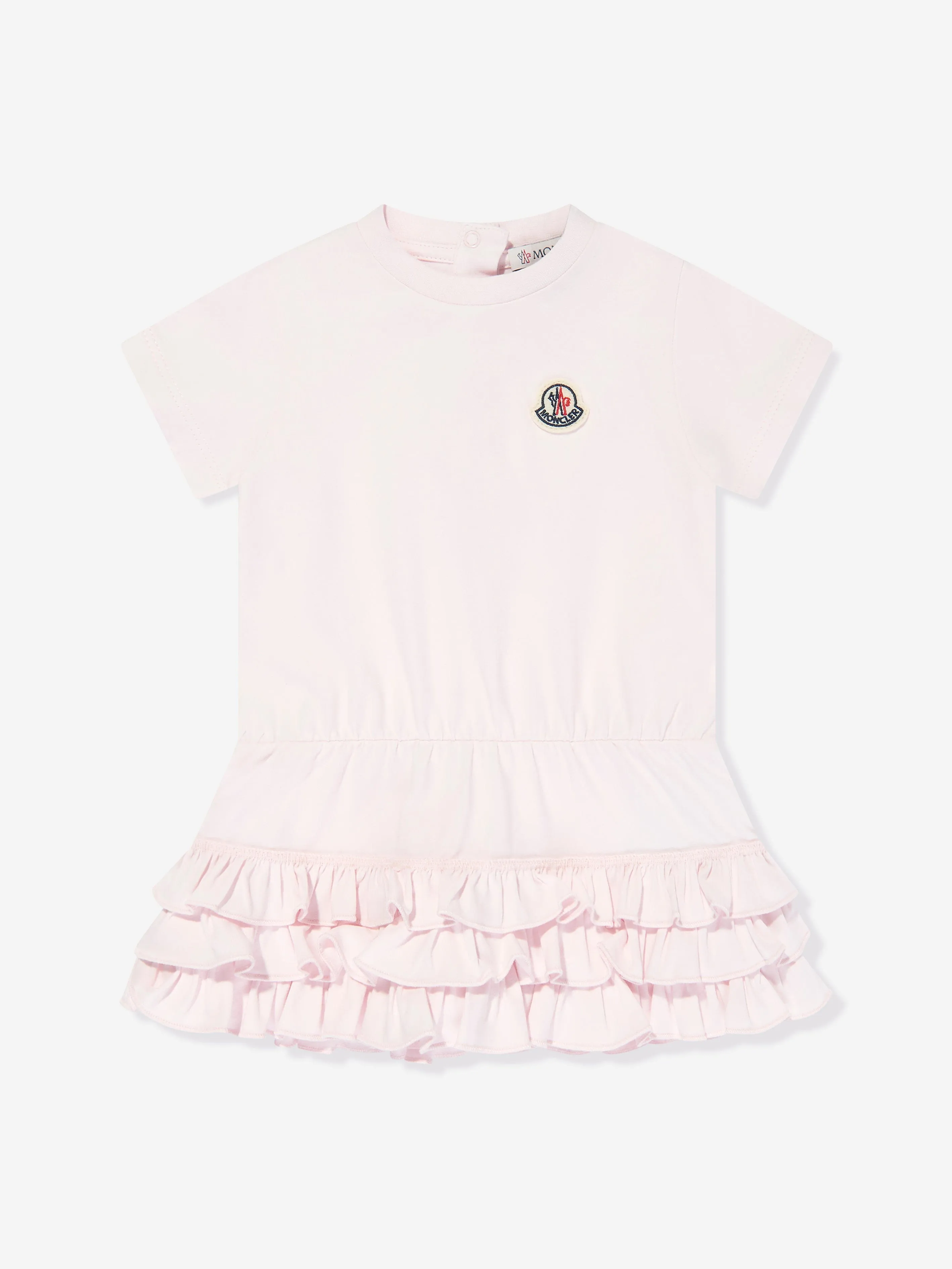 Moncler Enfant Baby Girls Rüschen-T-Shirt-Kleid in Rosa