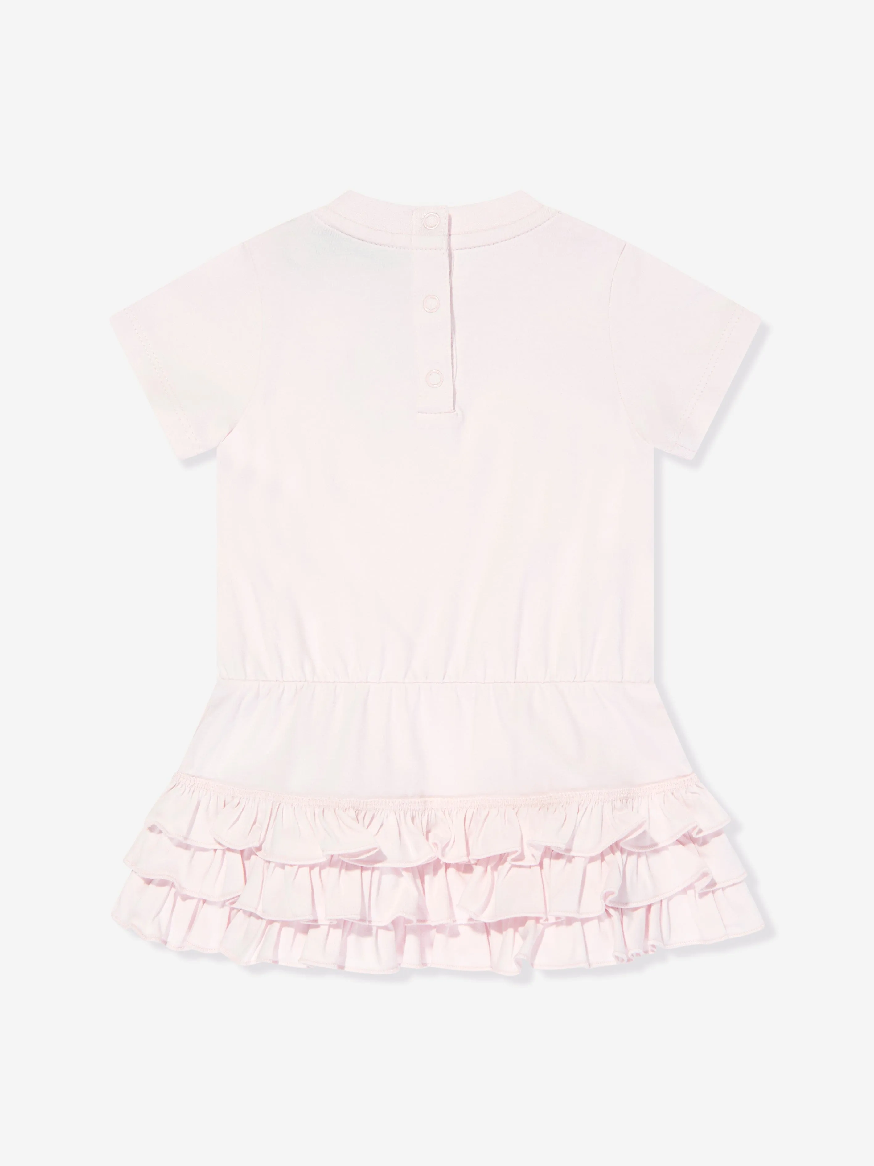 Moncler Enfant Baby Girls Rüschen-T-Shirt-Kleid in Rosa