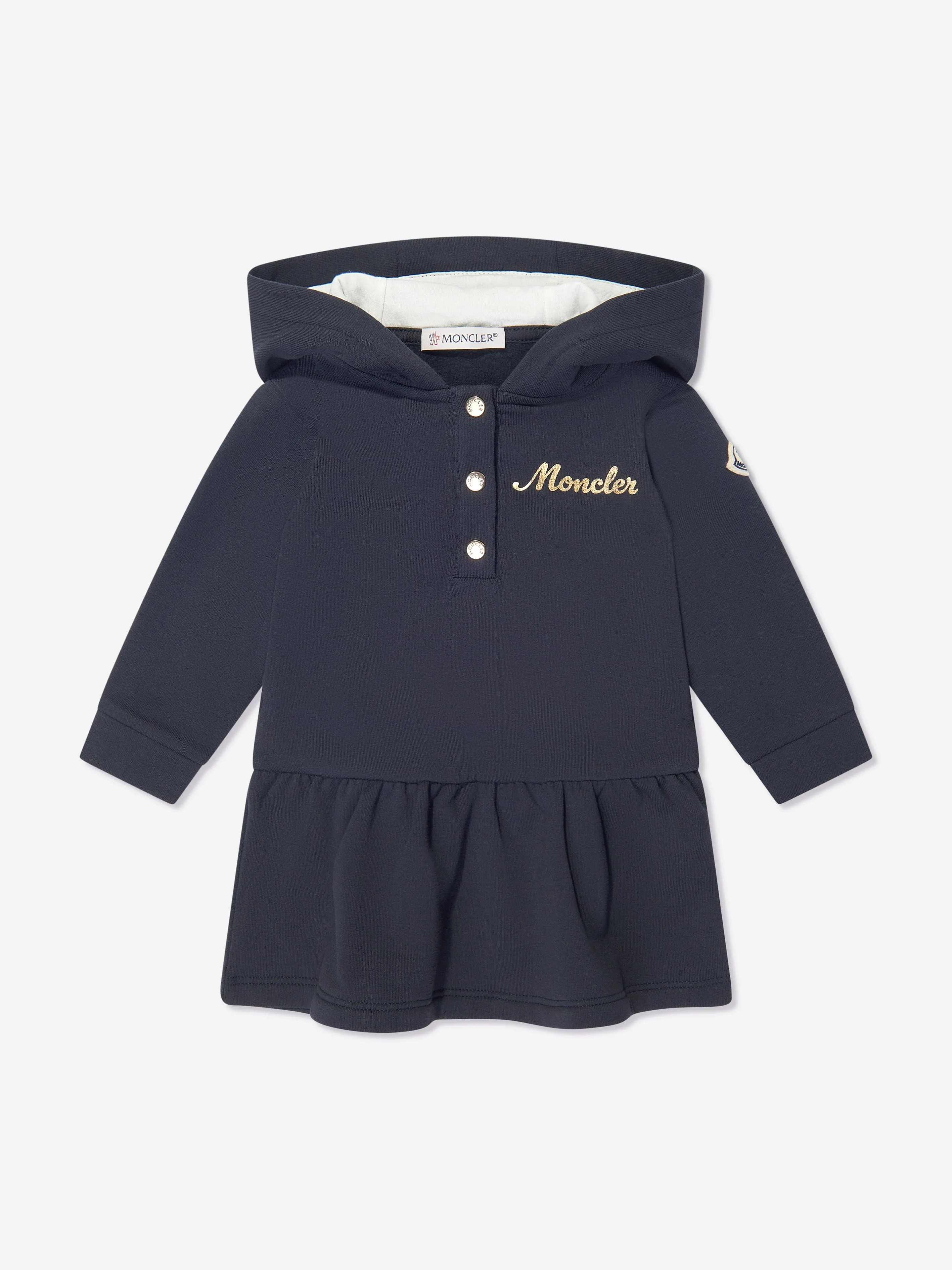 Moncler Enfant Baby Girls Kapuzenpullover-Kleid in Marineblau