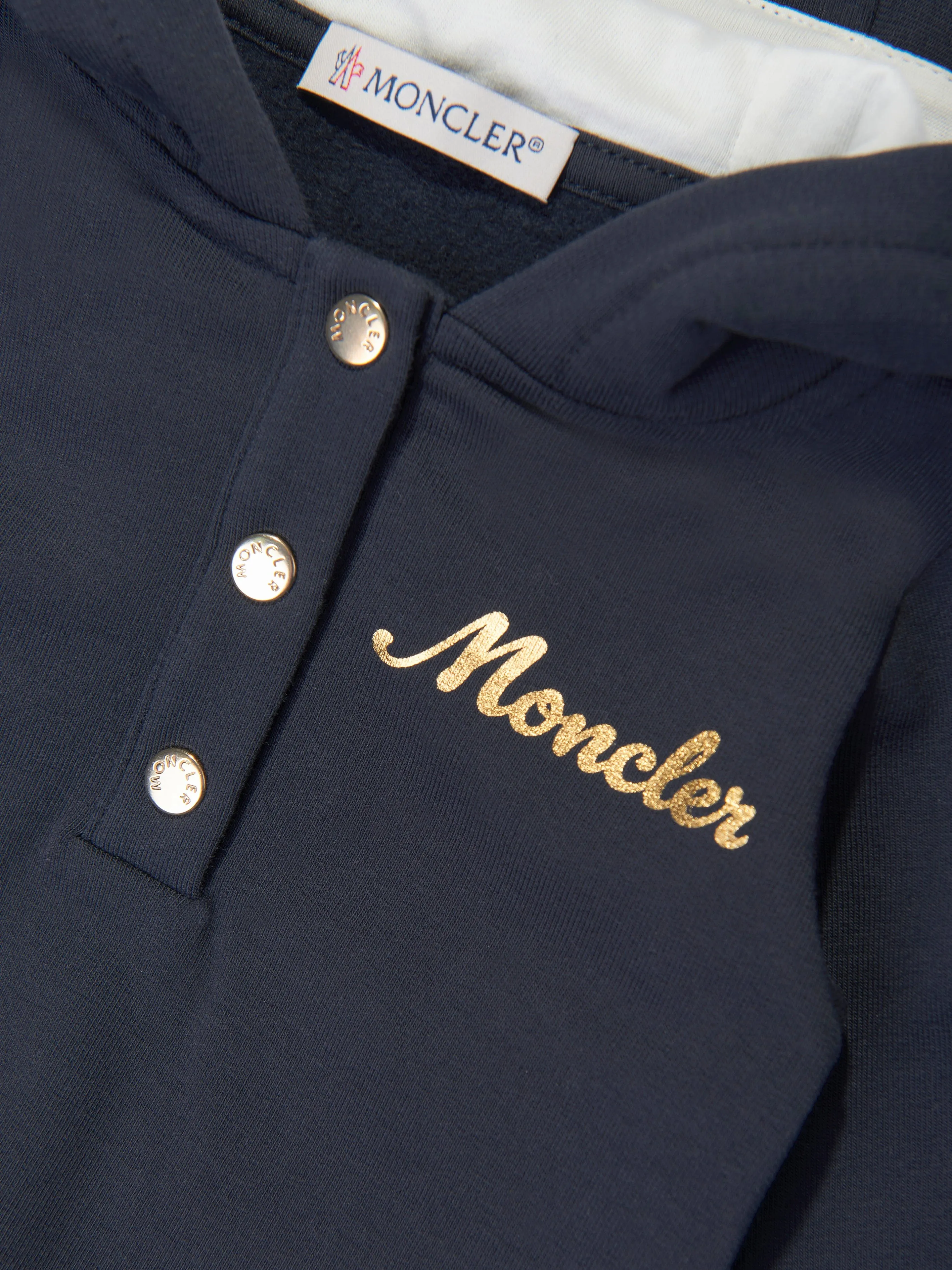 Moncler Enfant Baby Girls Kapuzenpullover-Kleid in Marineblau