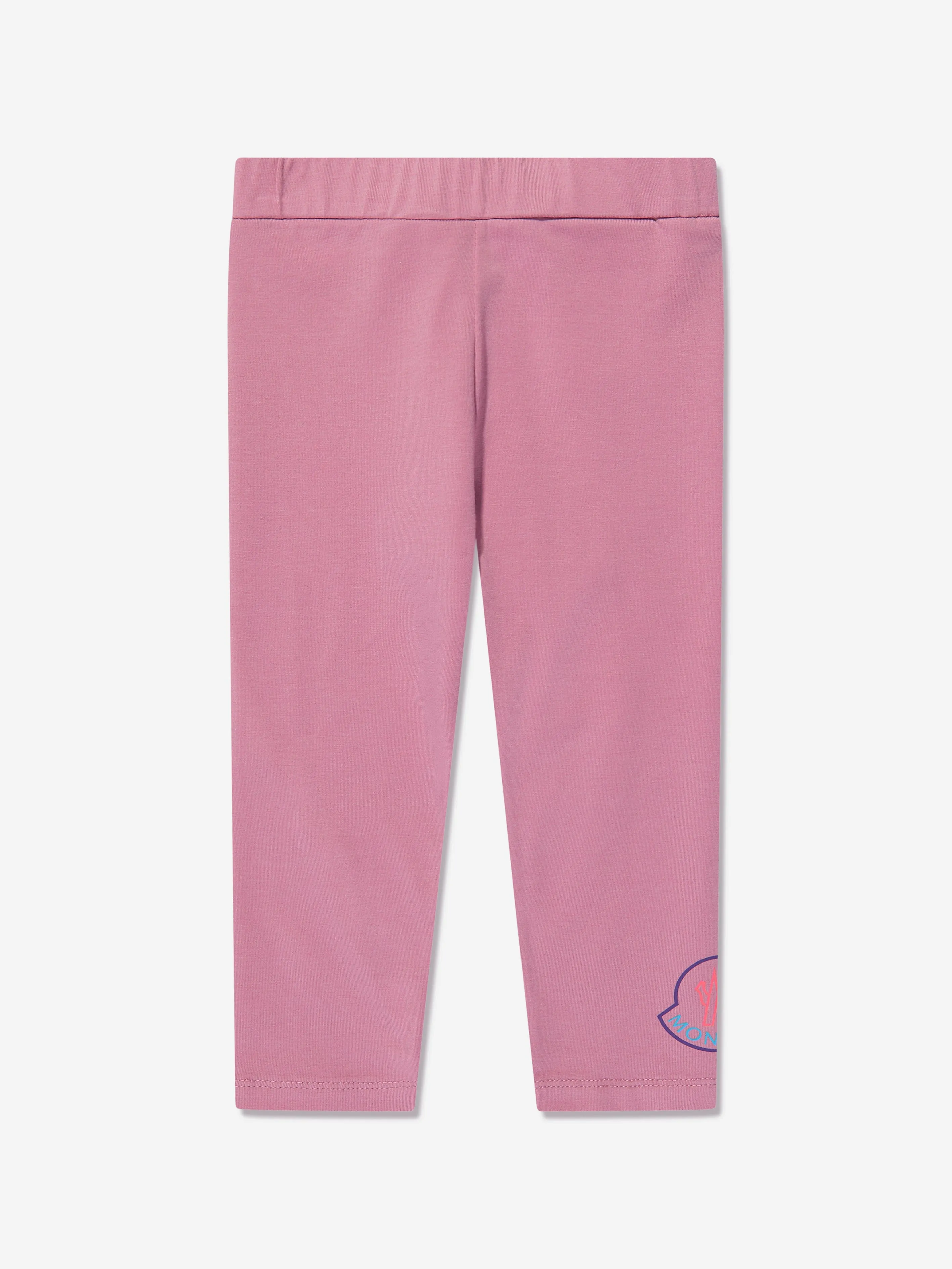 Moncler Enfant Baby Girls Jersey-Hose in Rosa