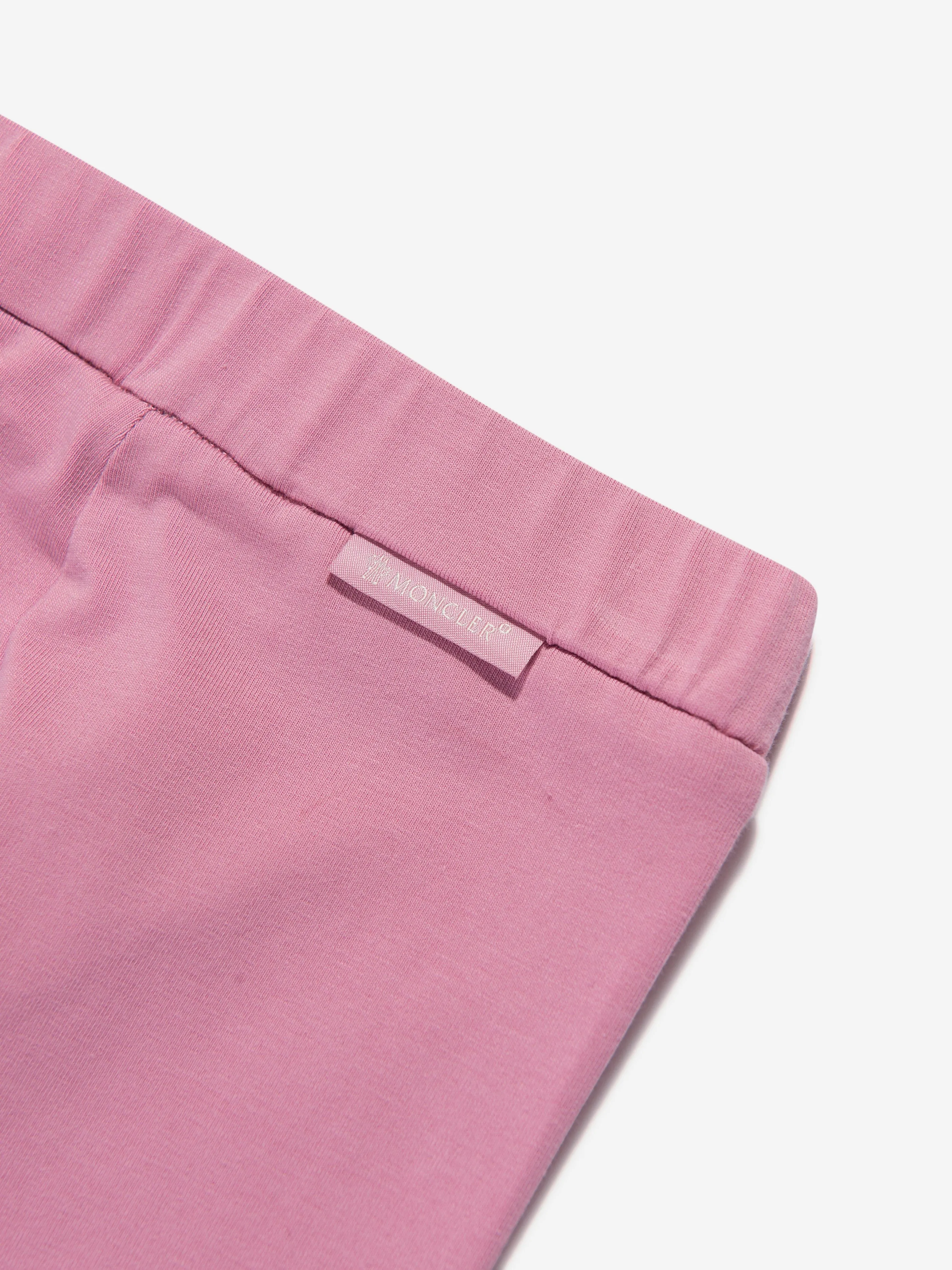 Moncler Enfant Baby Girls Jersey-Hose in Rosa