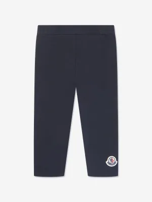 Moncler Enfant Baby Girls Logo-Leggings in Marineblau