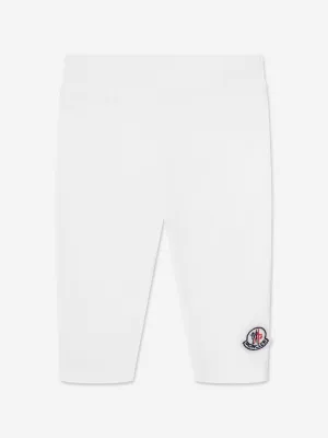 Moncler Enfant Baby Girls Logo-Leggings in Weiß