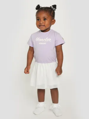 Moncler Enfant Baby Girls Logo T-Shirt-Kleid in Lila