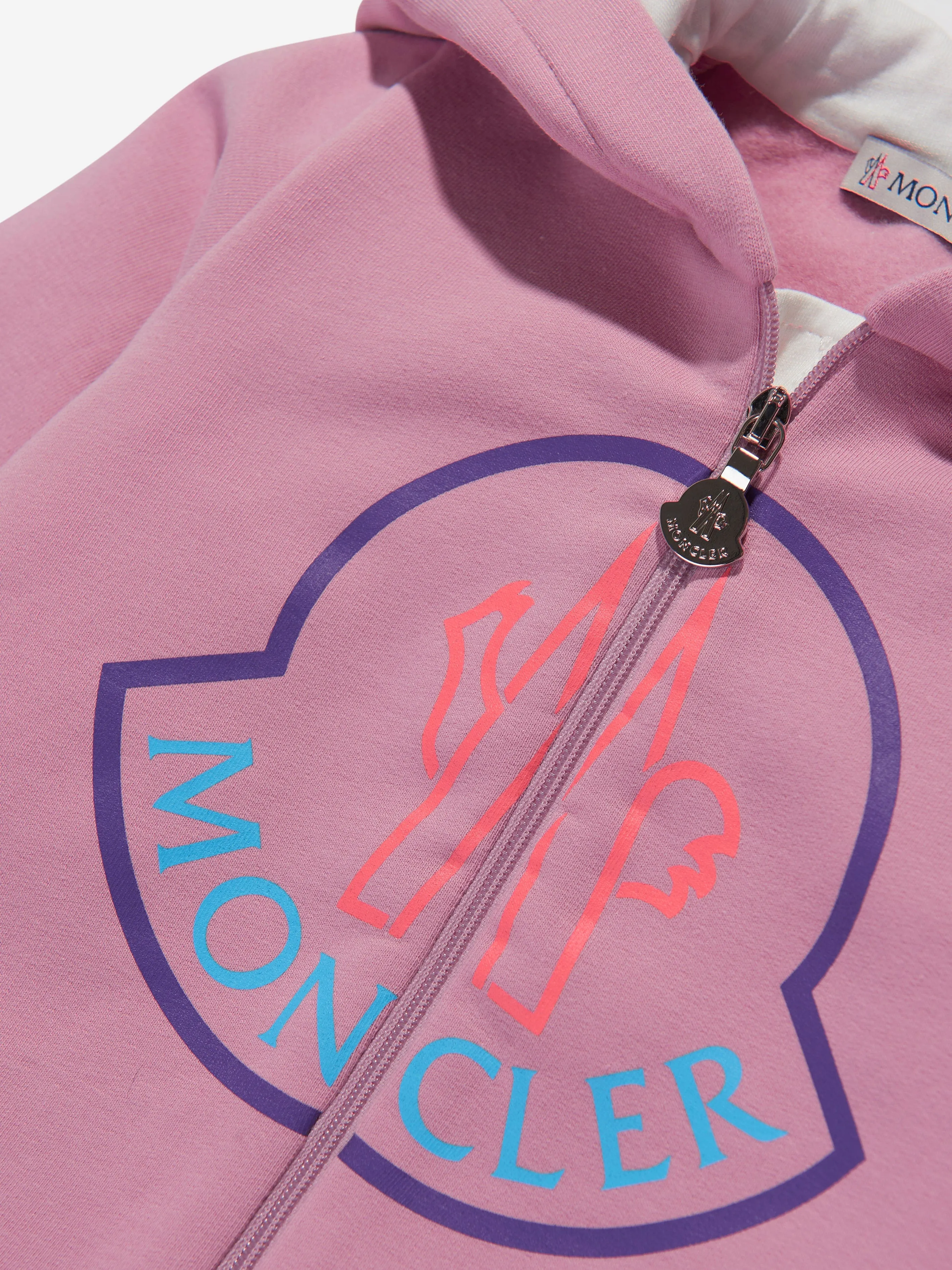 Moncler Enfant Baby Girls Logo Reißverschluss-Oberteil in Rosa