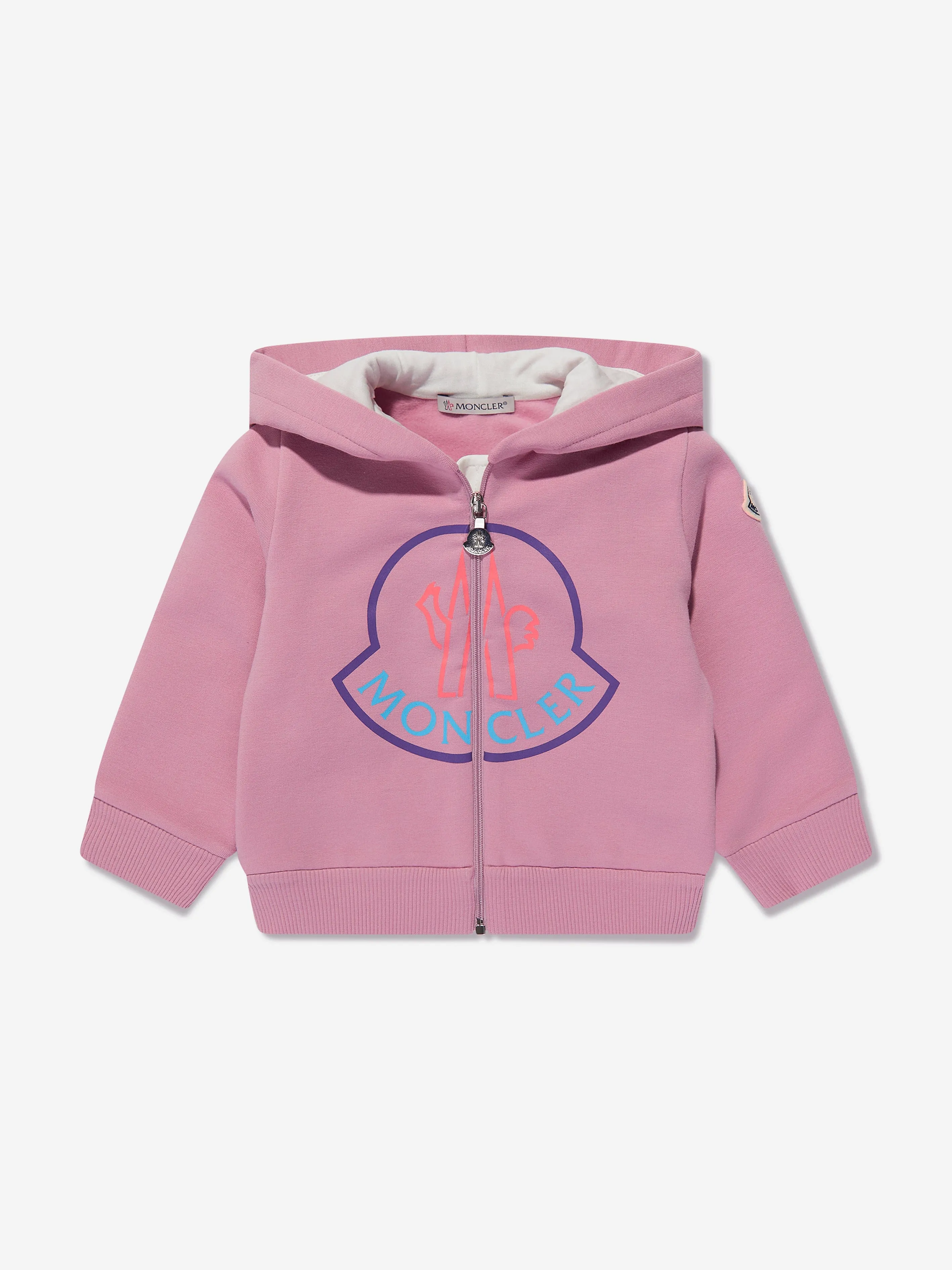 Moncler Enfant Baby Girls Logo Reißverschluss-Oberteil in Rosa