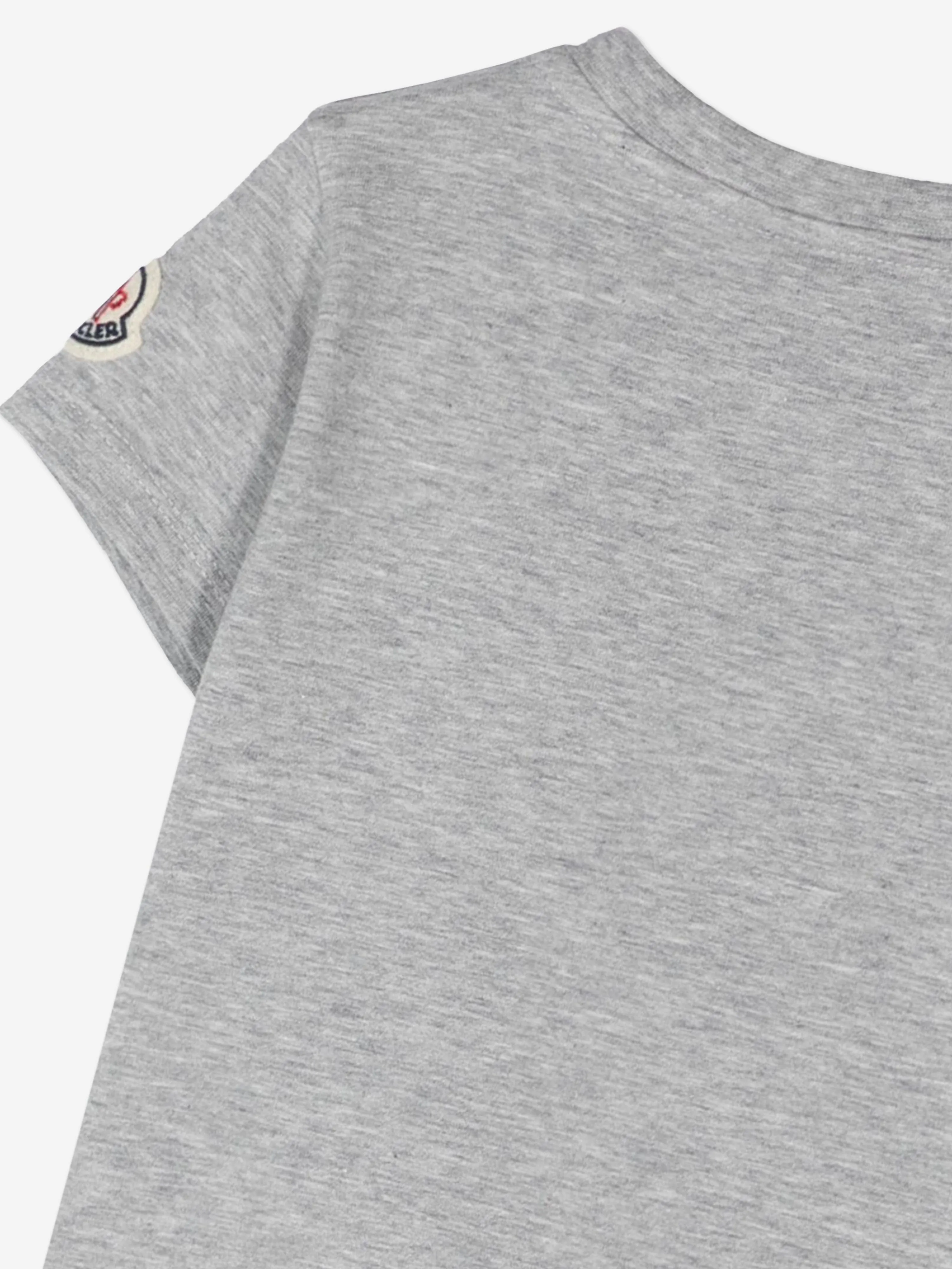 Moncler Enfant Baby Girls Logo-T-Shirt in Grau