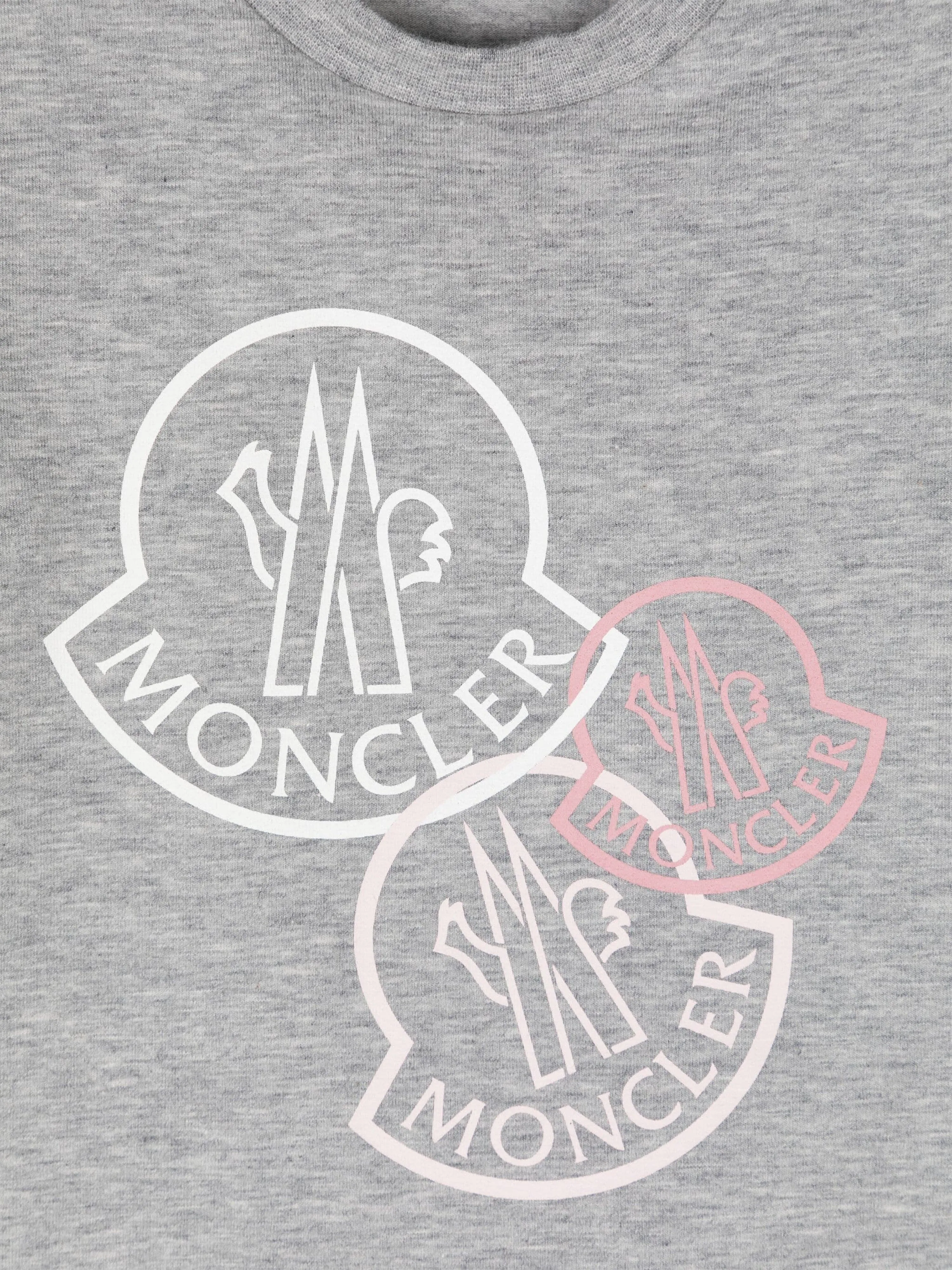 Moncler Enfant Baby Girls Logo-T-Shirt in Grau