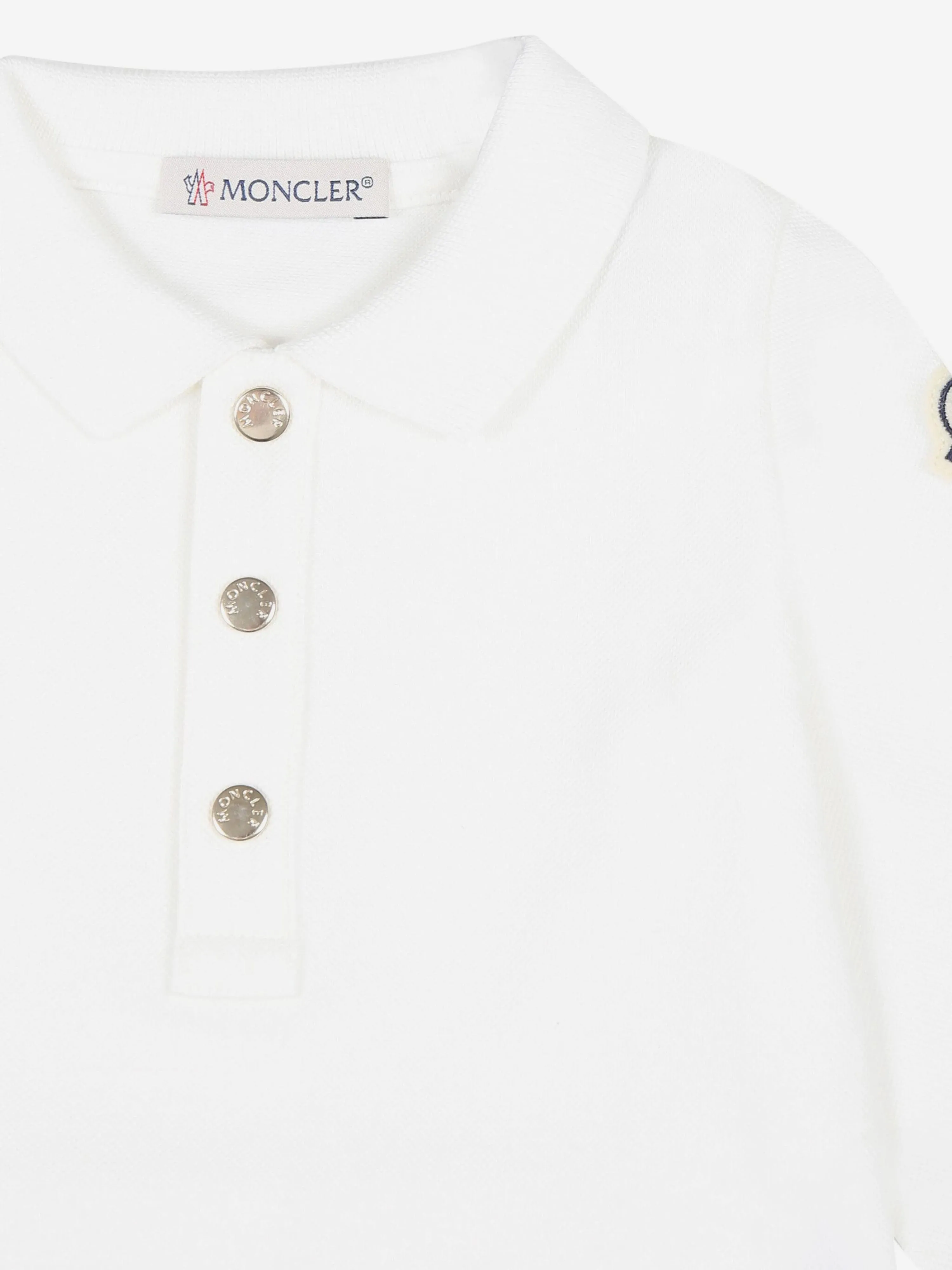 Moncler Enfant Baby Girls Polo-Kleid in Elfenbein