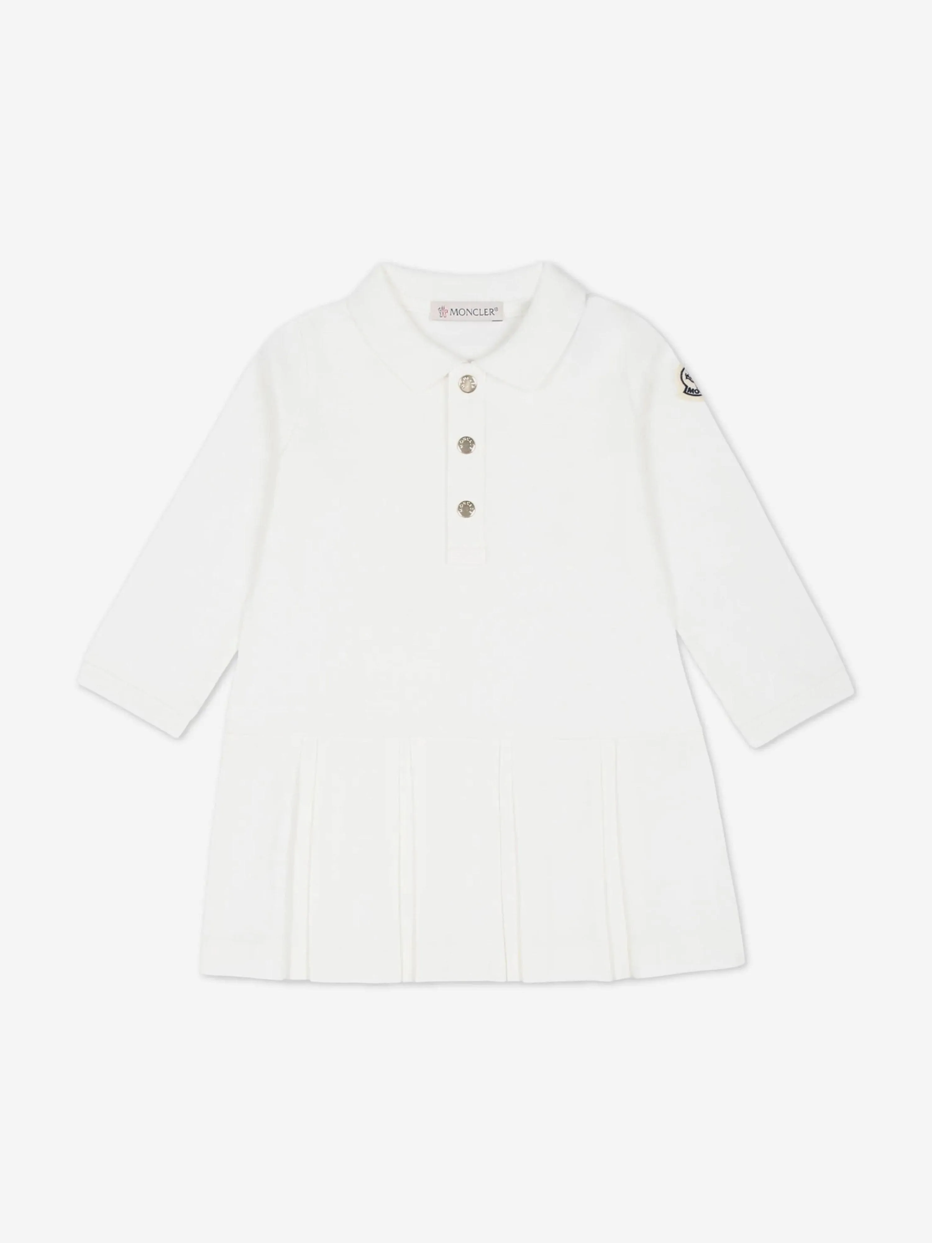 Moncler Enfant Baby Girls Polo-Kleid in Elfenbein