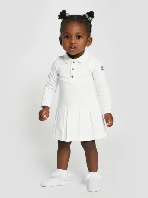 Moncler Enfant Baby Girls Polo-Kleid in Elfenbein