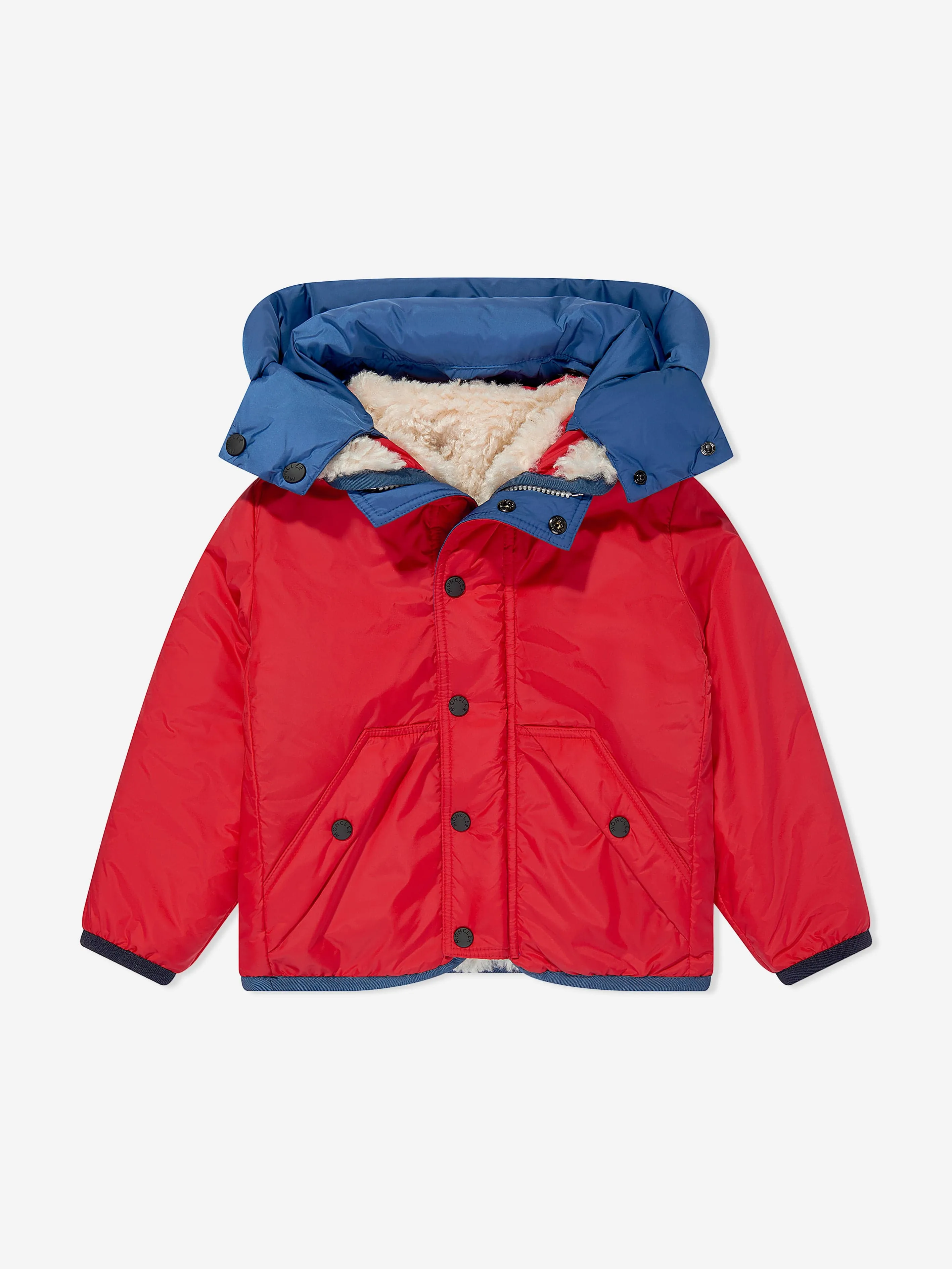 Moncler Enfant Jungen Grenoble Fleece Zip-Up Cardigan in Beige