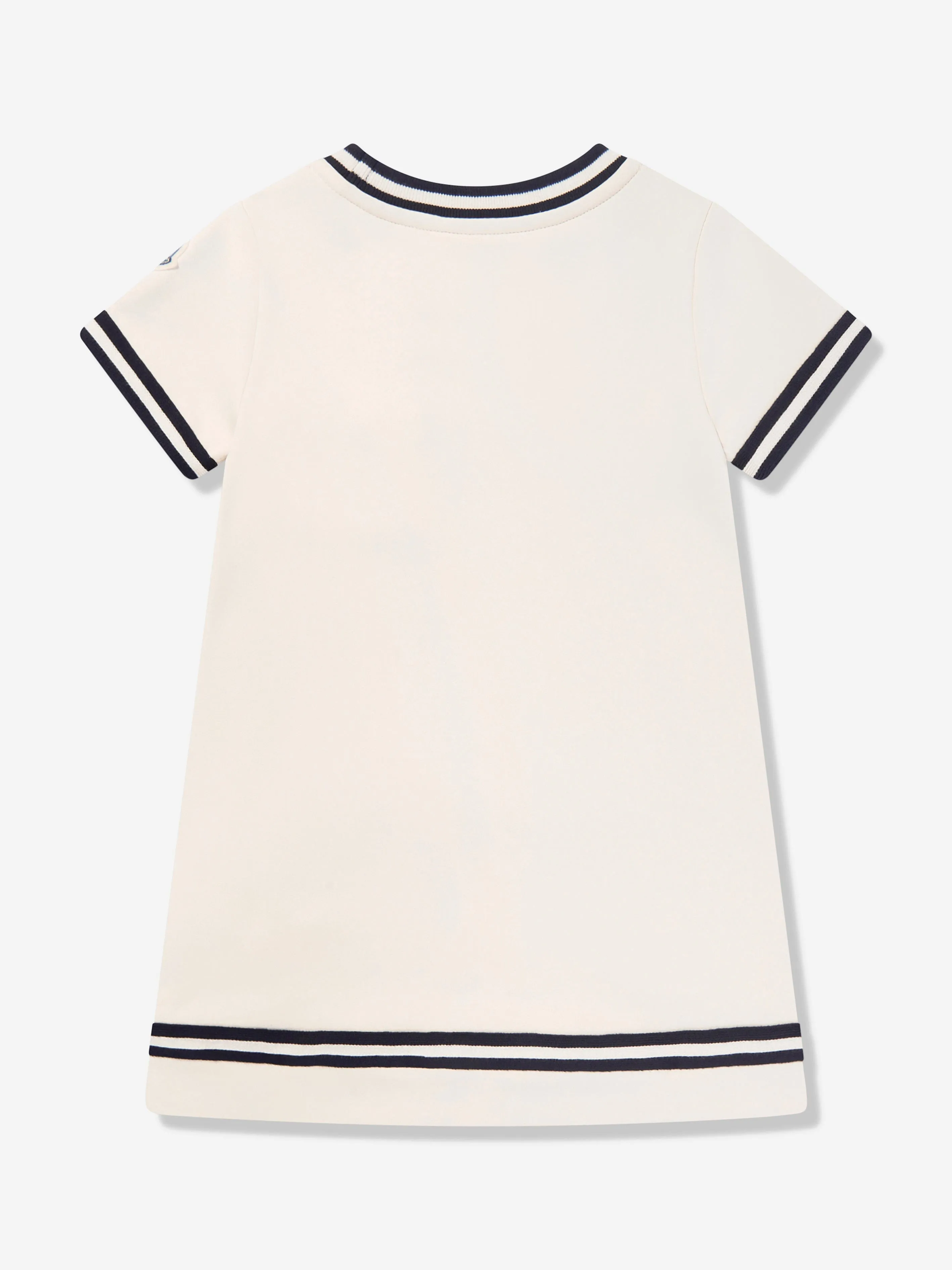 Moncler Enfant Mädchen A-Linie Kleid mit Tasche in Elfenbein