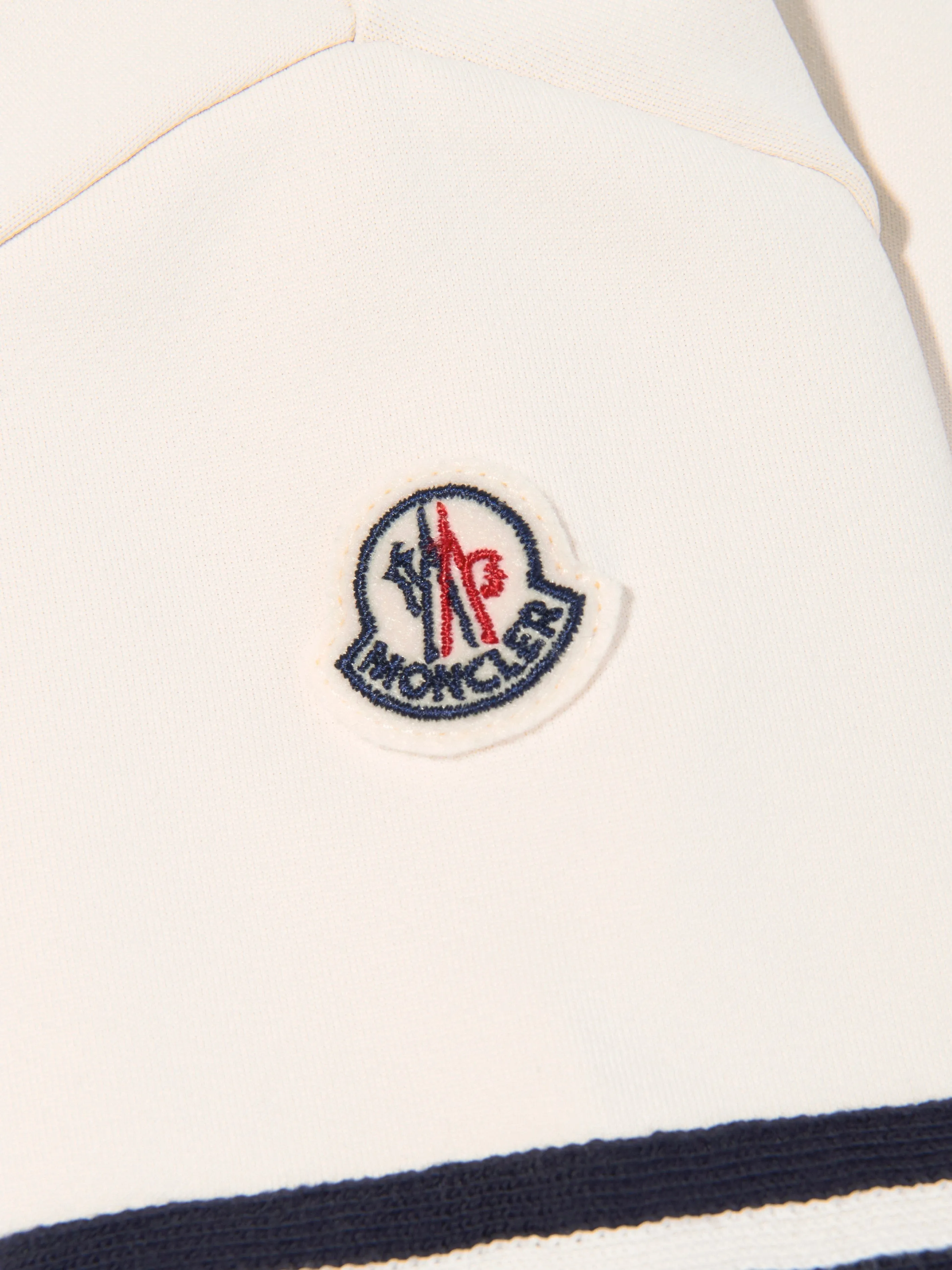 Moncler Enfant Mädchen A-Linie Kleid mit Tasche in Elfenbein