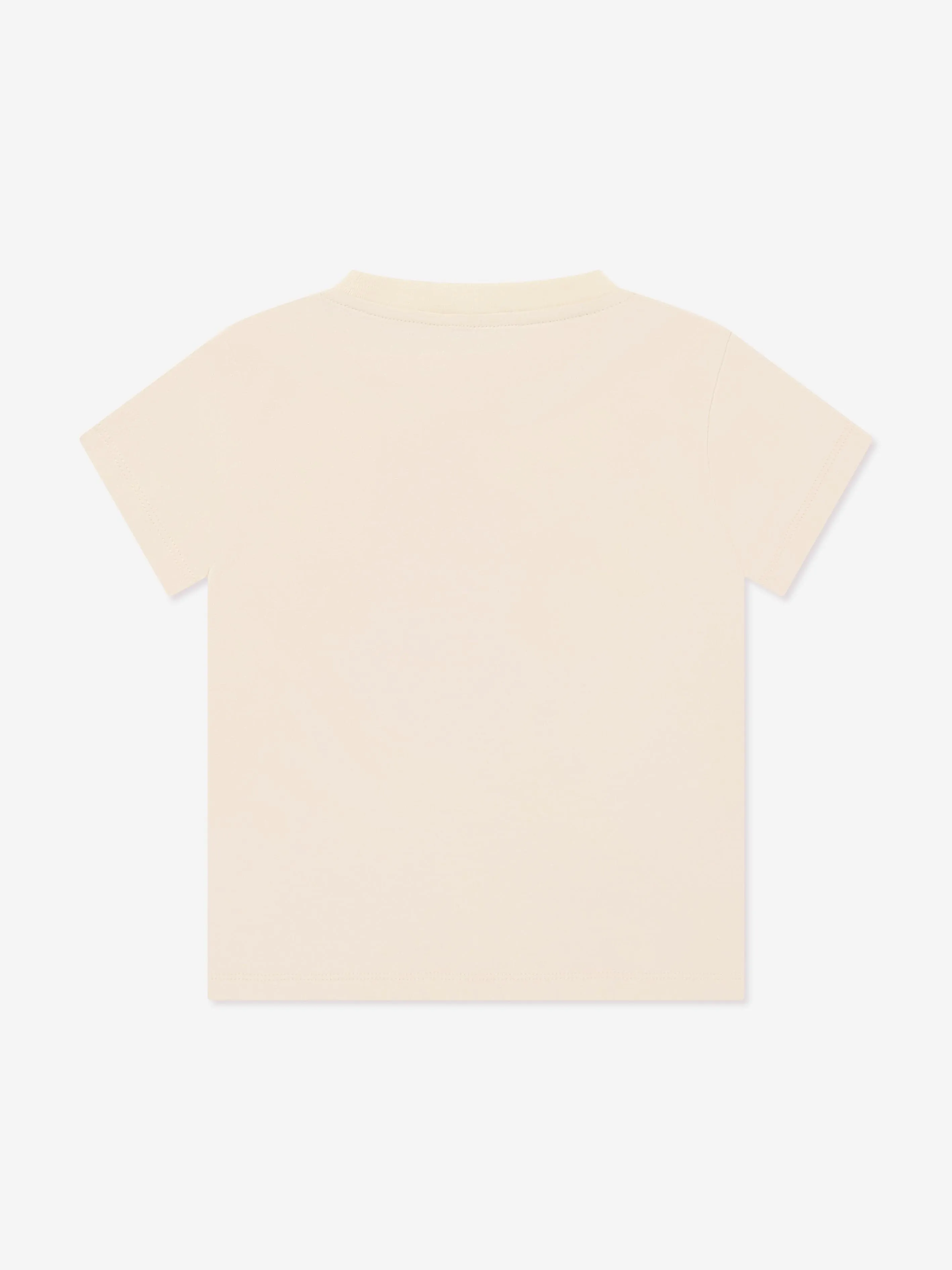 Moncler Enfant Mädchen Bären-Motiv Logo T-Shirt in Elfenbein