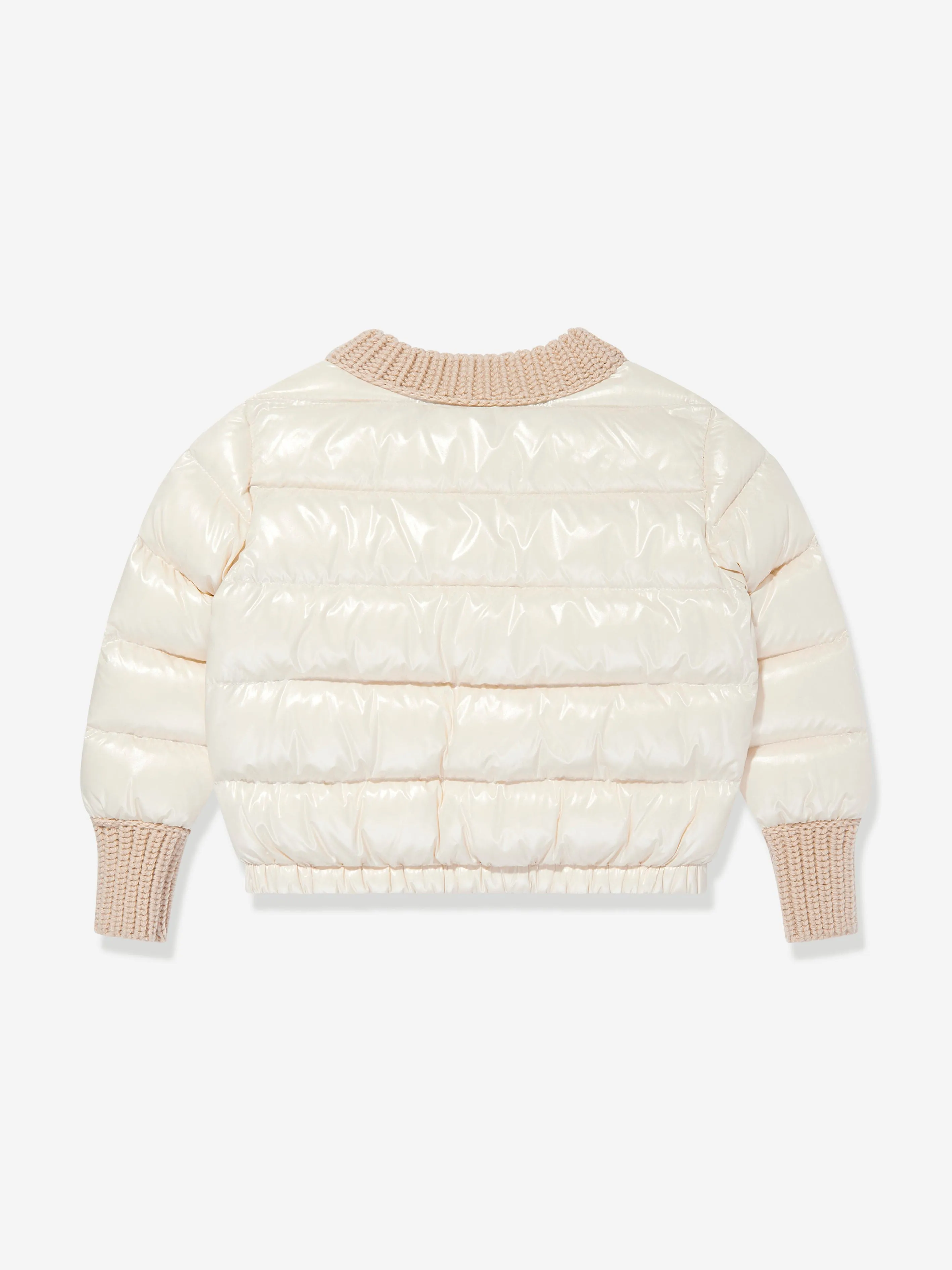Moncler Enfant Mädchen Daunengefütterte Arcelot Jacke in Elfenbein