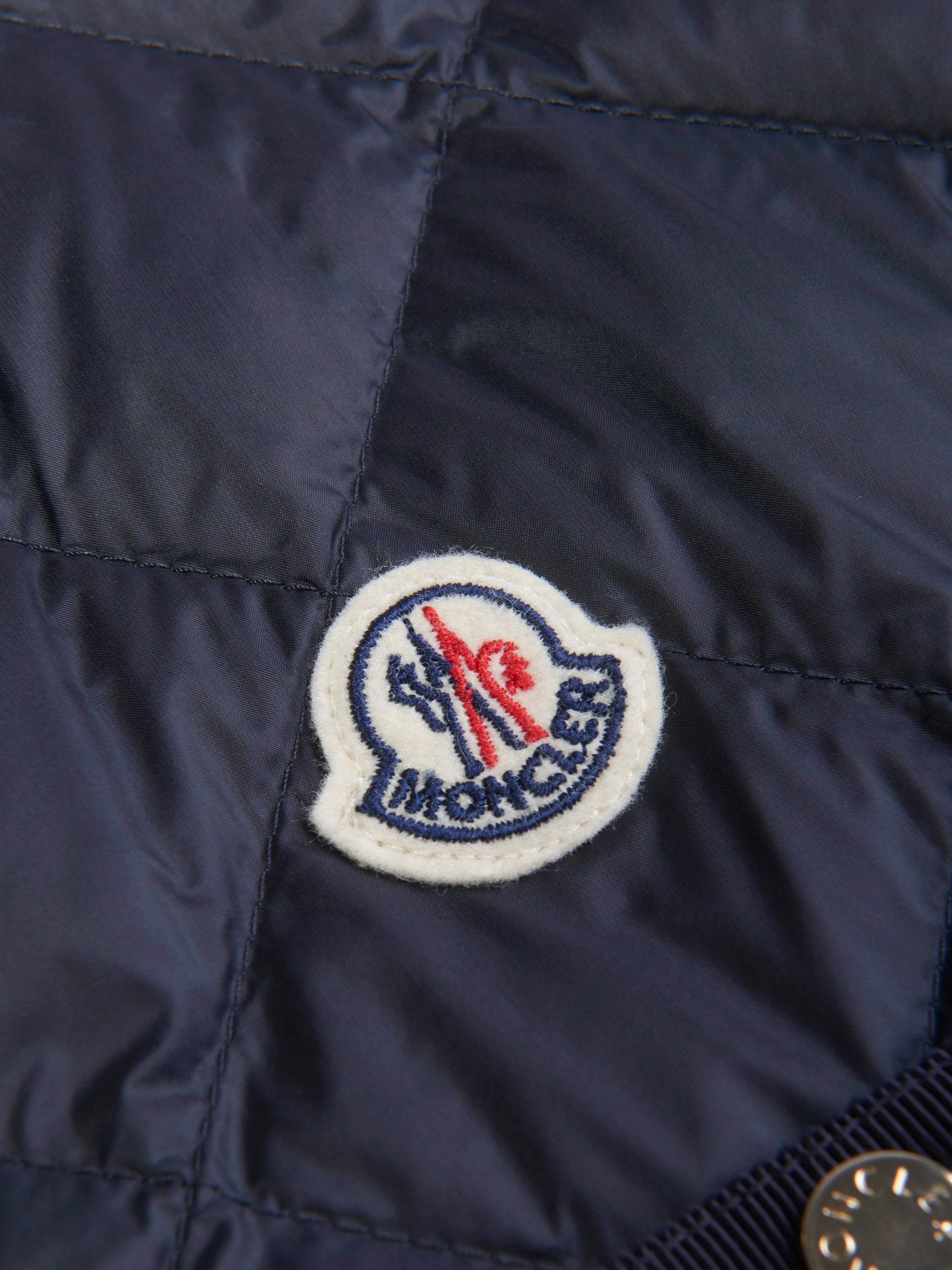 Moncler Enfant Mädchen Daunengefütterte Garonna Weste in Marine