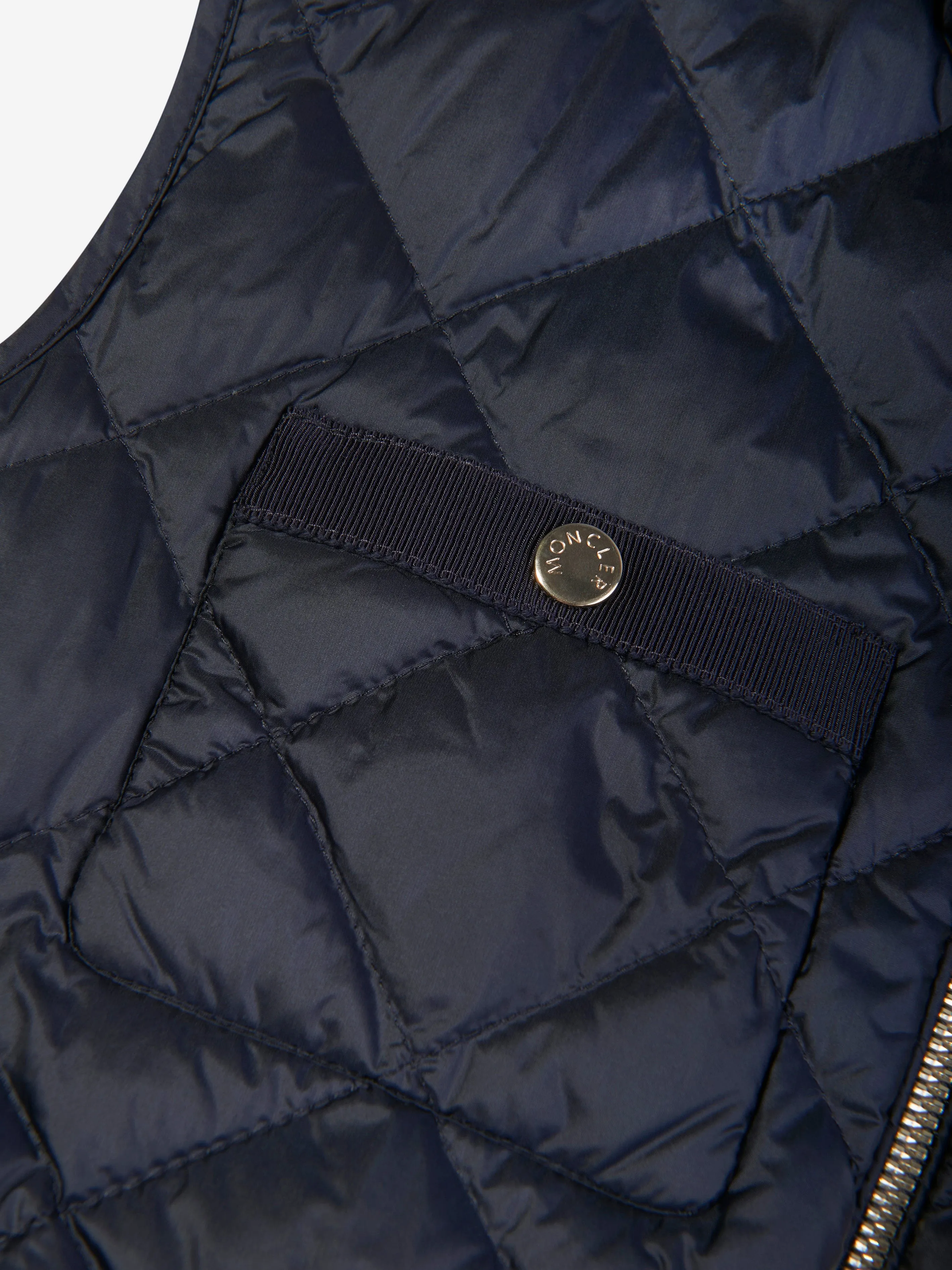 Moncler Enfant Mädchen Daunengefütterte Garonna Weste in Marine