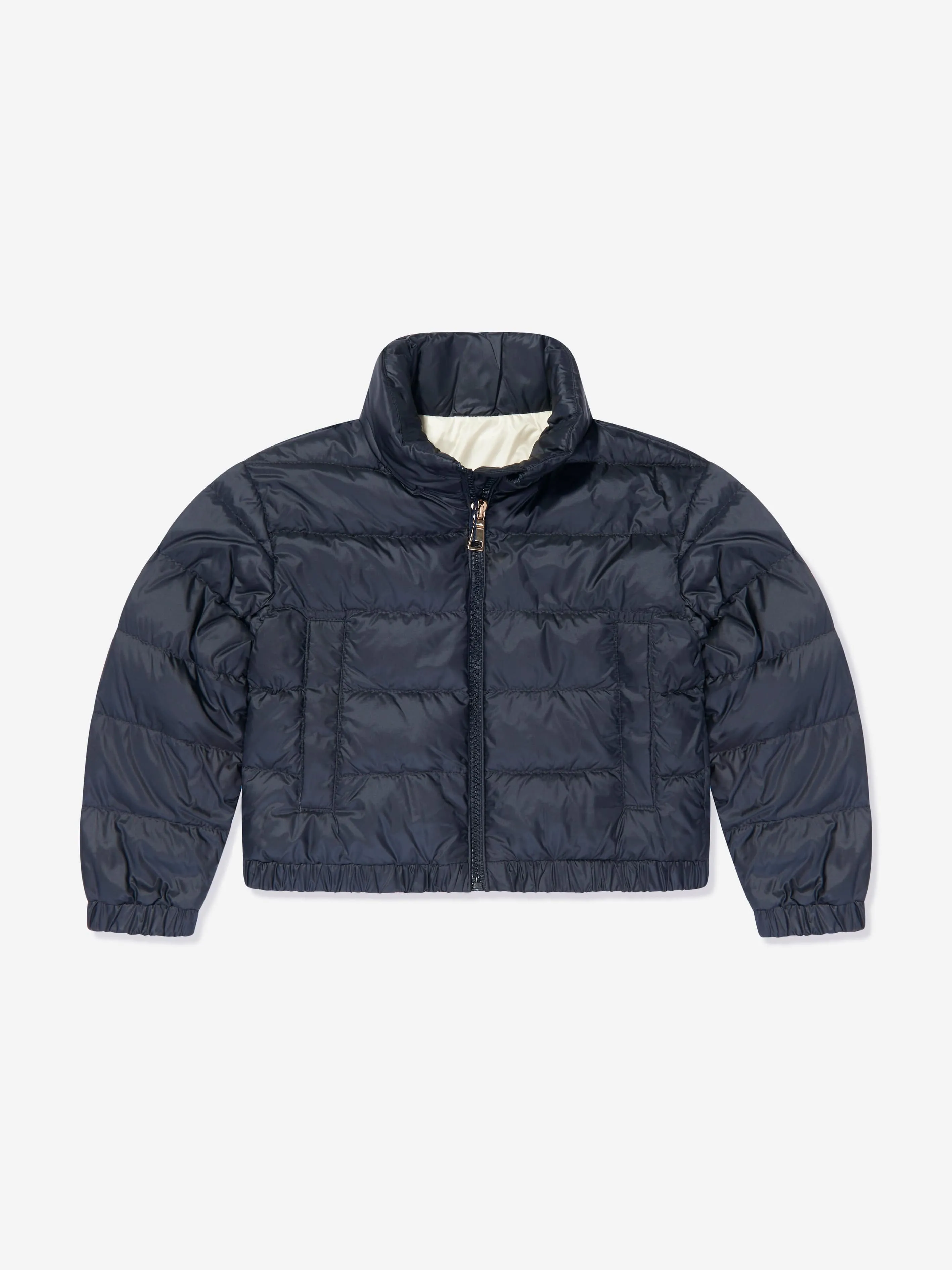 Moncler Enfant Mädchen Daunengefütterte Musa Jacke in Marine