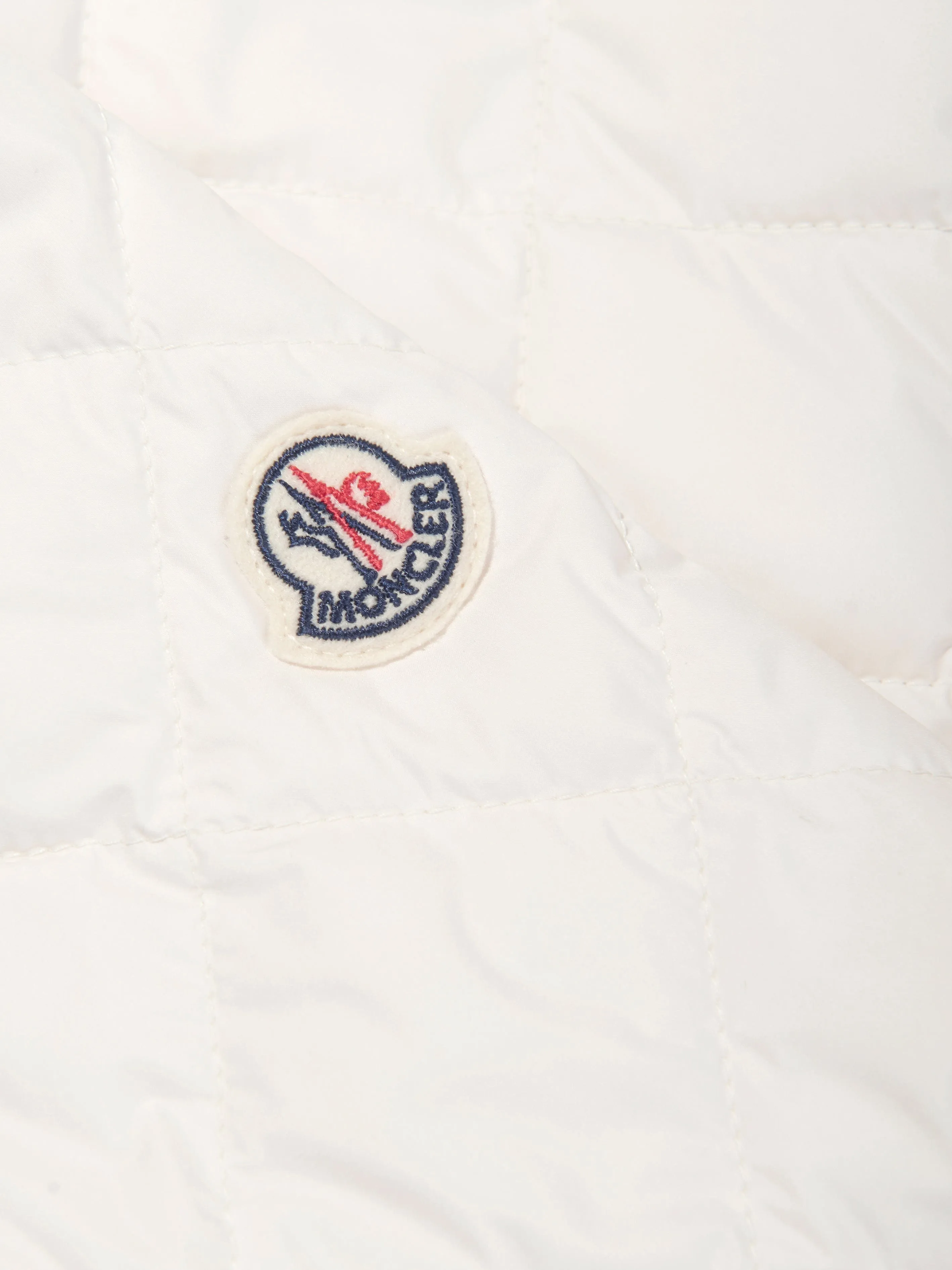 Moncler Enfant Mädchen Daunengefütterte Philanta Jacke in Weiß