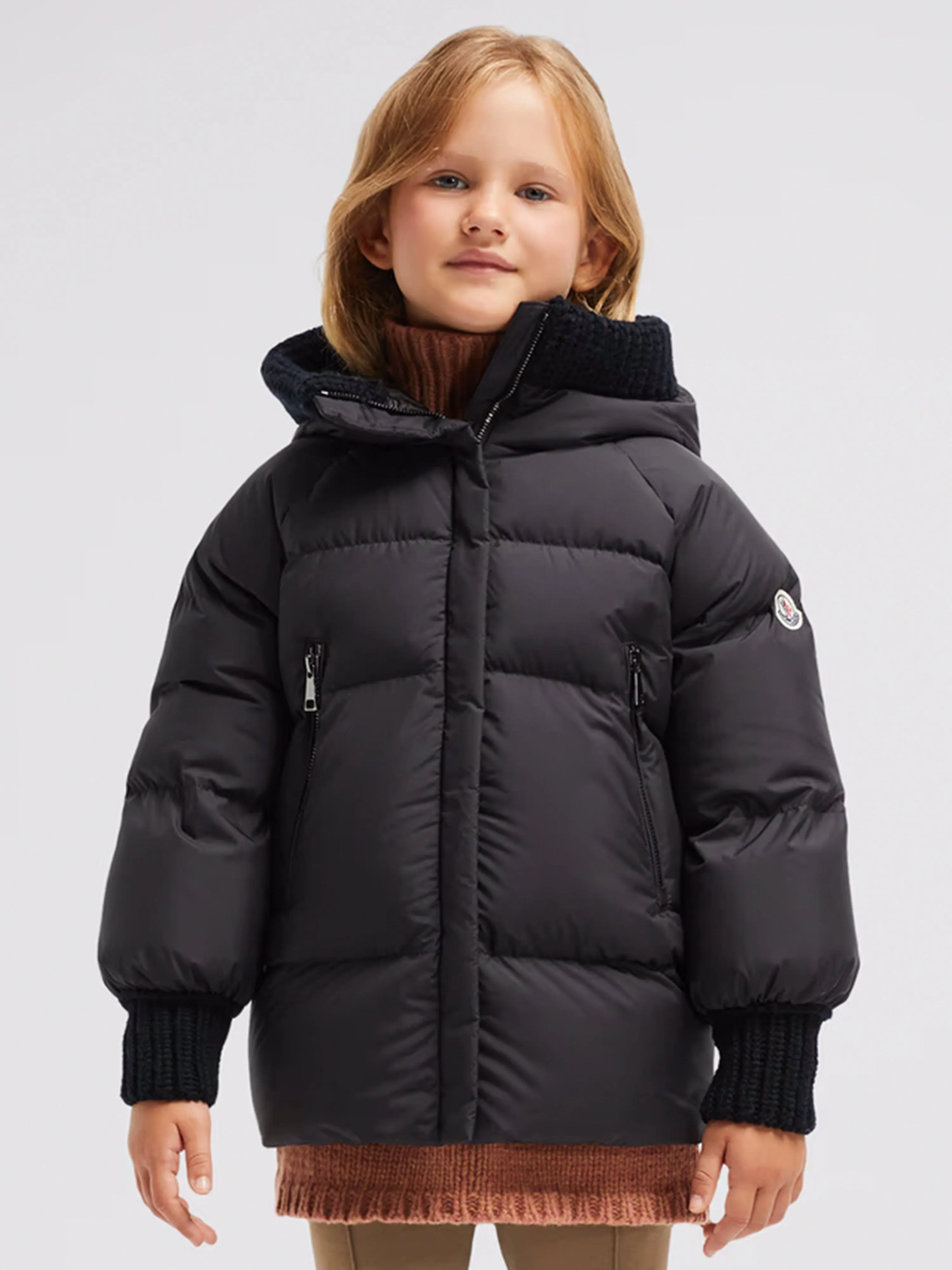 Moncler Enfant Mädchen Daunengefütterte Ronda Jacke in Schwarz