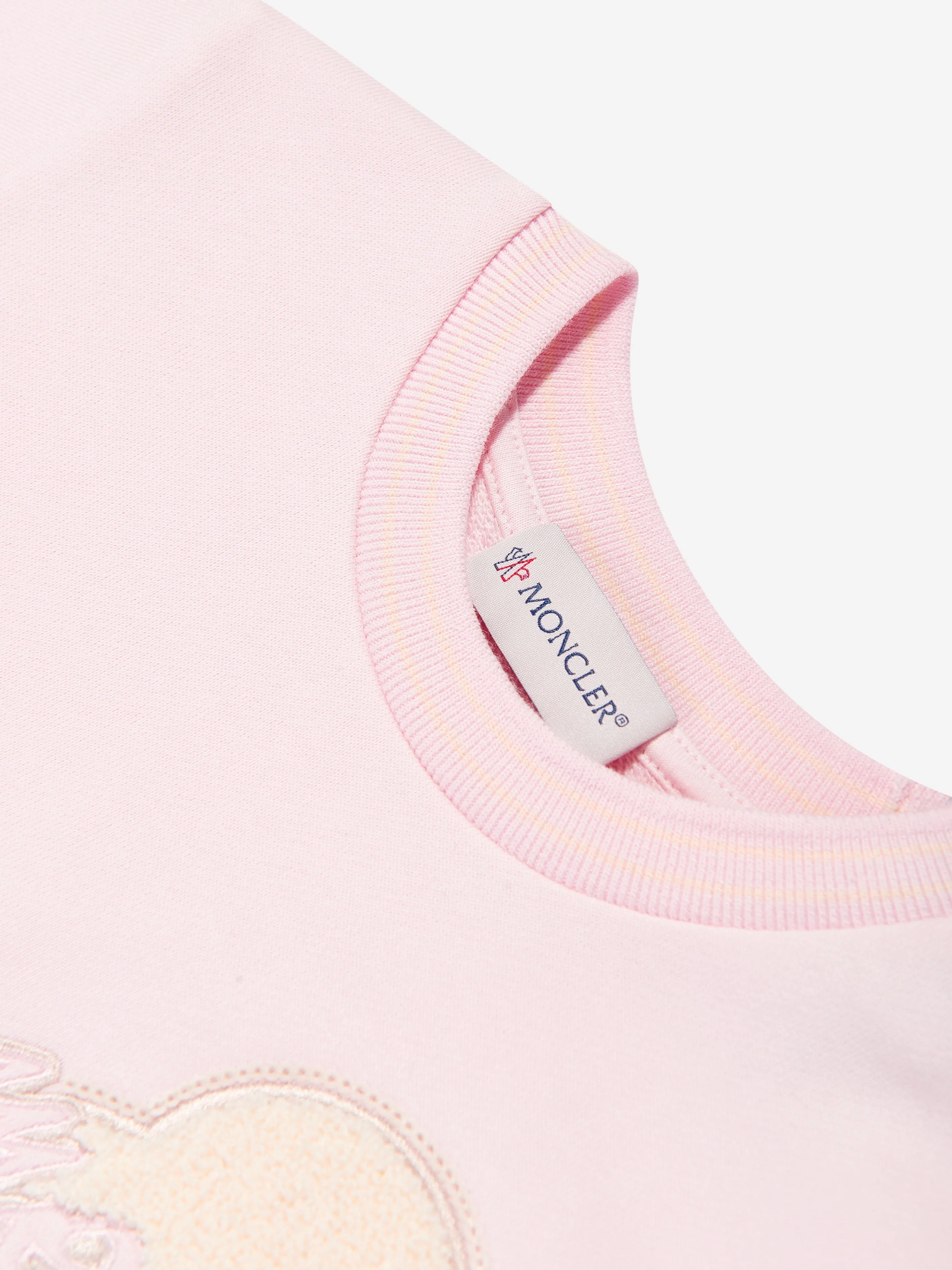 Moncler Enfant Mädchen Fit-and-Flare-Logo-Kleid in Rosa