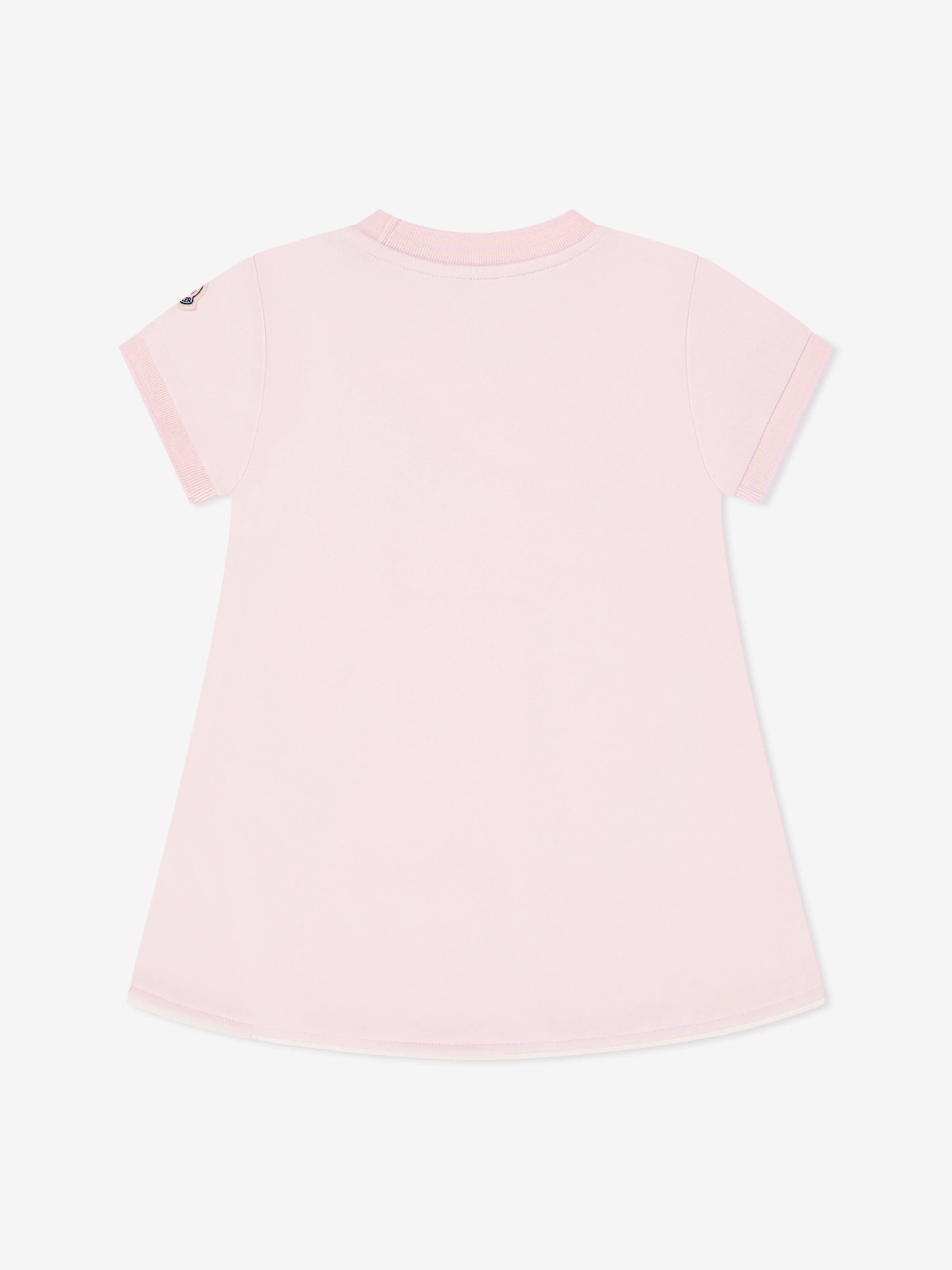 Moncler Enfant Mädchen Fit-and-Flare-Logo-Kleid in Rosa
