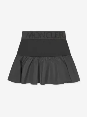 Moncler Enfant Mädchen Fit-and-Flare-Rock in Schwarz