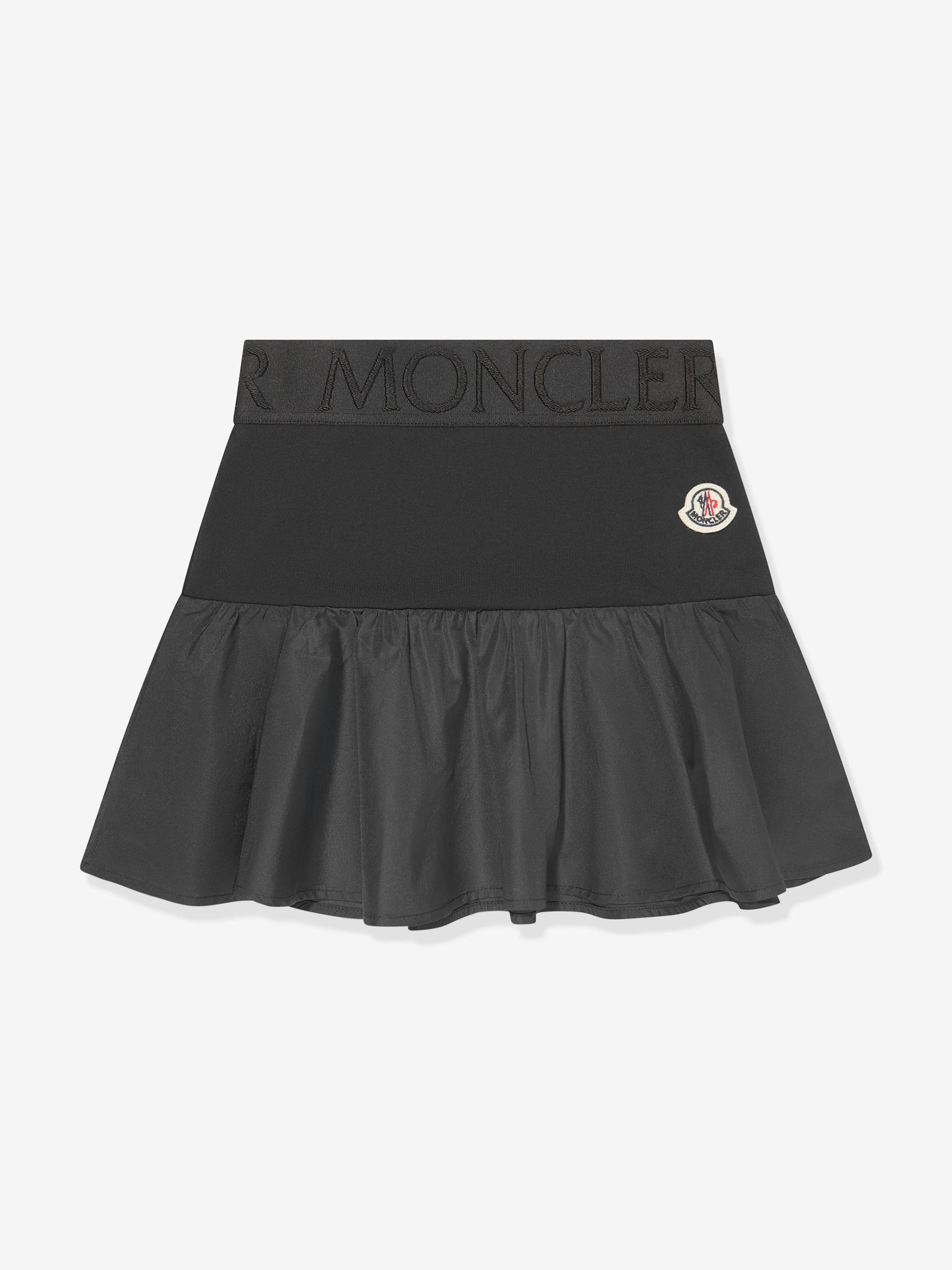 Moncler Enfant Mädchen Fit-and-Flare-Rock in Schwarz