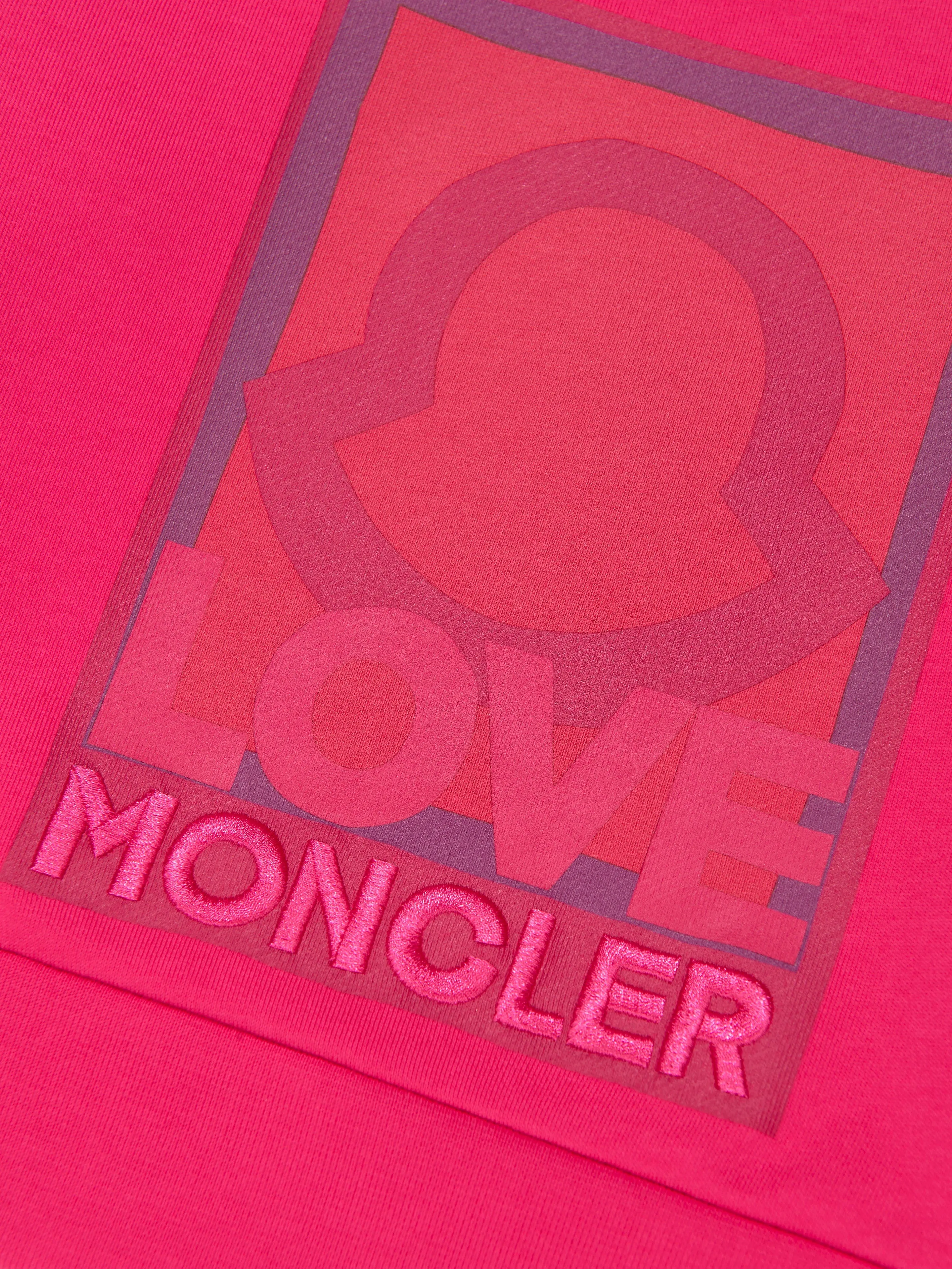 Moncler Enfant Mädchen Sweatshirt mit Grafikdruck in Rosa