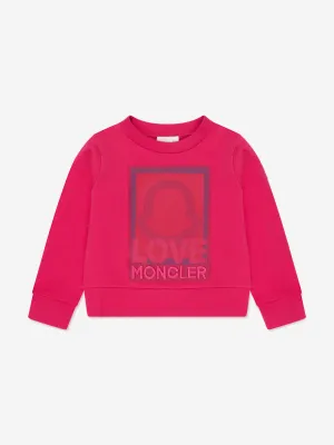 Moncler Enfant Mädchen Sweatshirt mit Grafikdruck in Rosa