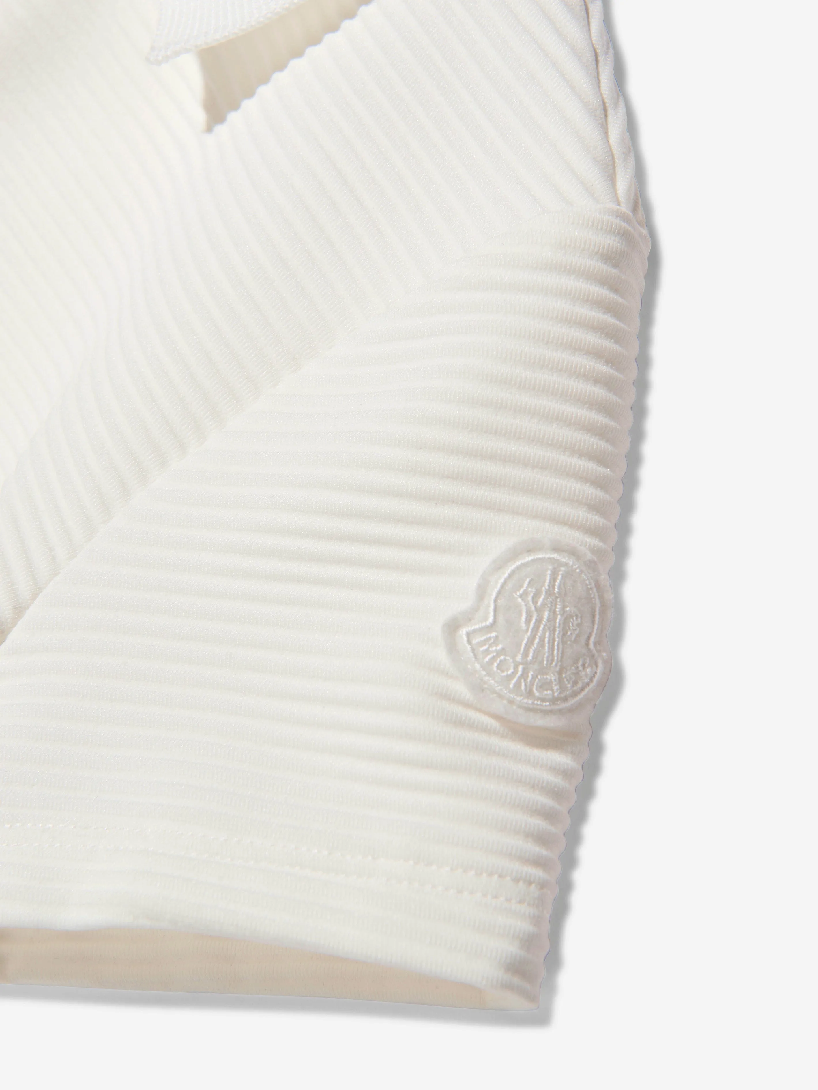Moncler Enfant Mädchen Polo-Kleid mit halbem Reißverschluss in Weiß