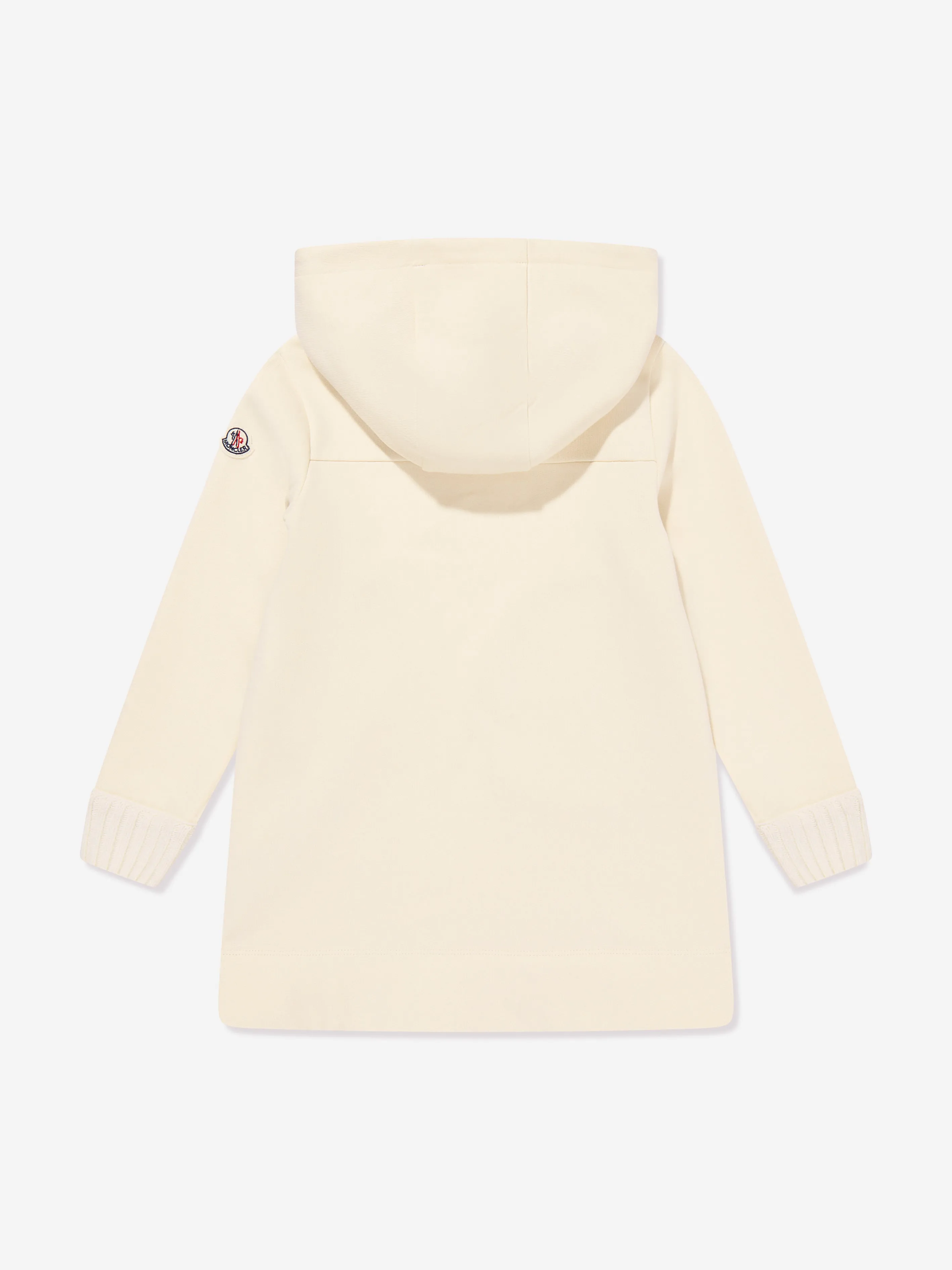 Moncler Enfant Mädchen Kapuzenpulloverkleid in Elfenbein