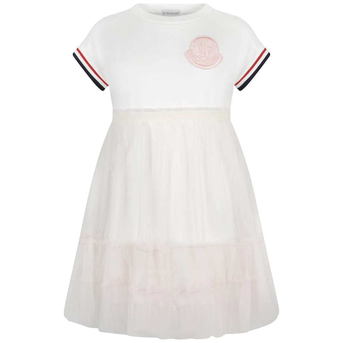 Moncler Enfant Mädchen Jersey & Tüll Kleid