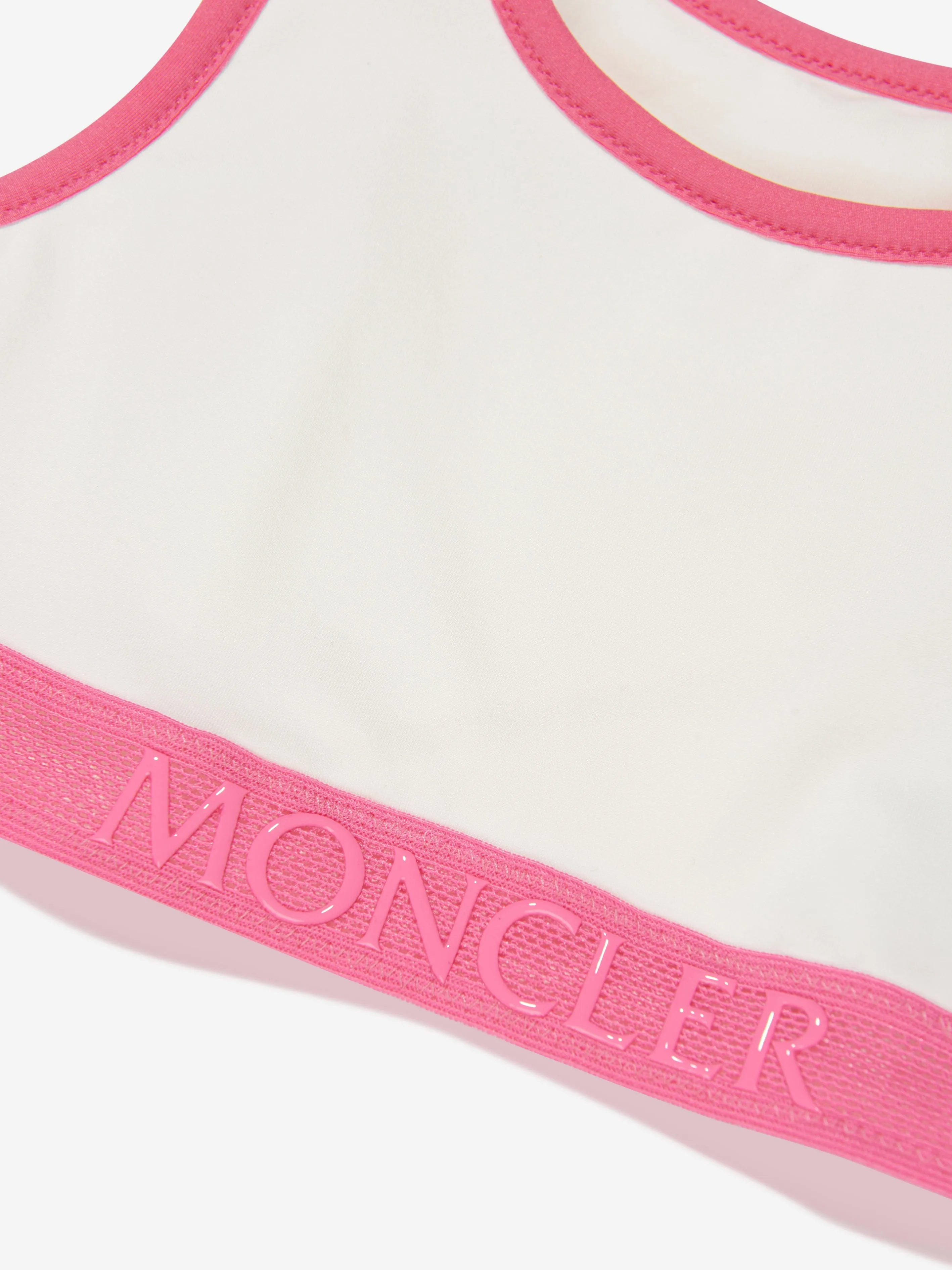 Moncler Enfant Mädchen Logo Bikini in Weiß