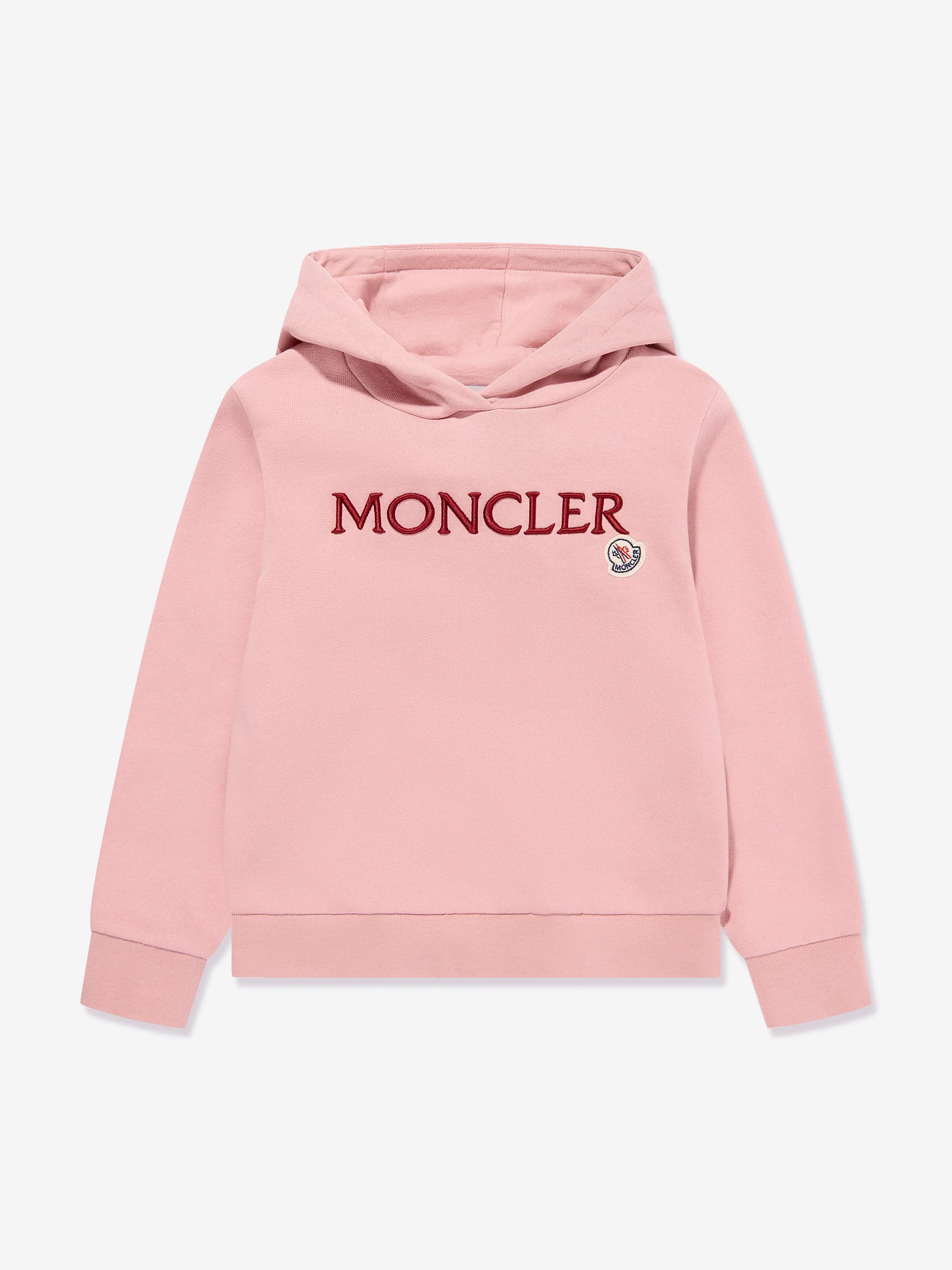 Moncler Enfant Mädchen Logo Hoodie in Rosa