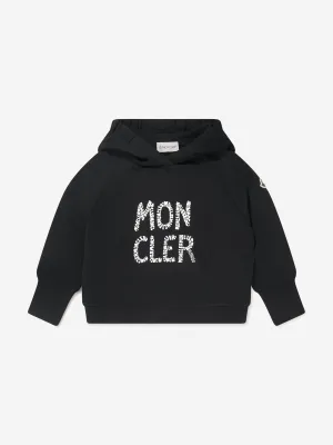 Moncler Enfant Mädchen Logo Print Kapuzenpullover mit Überkopf-Zugang