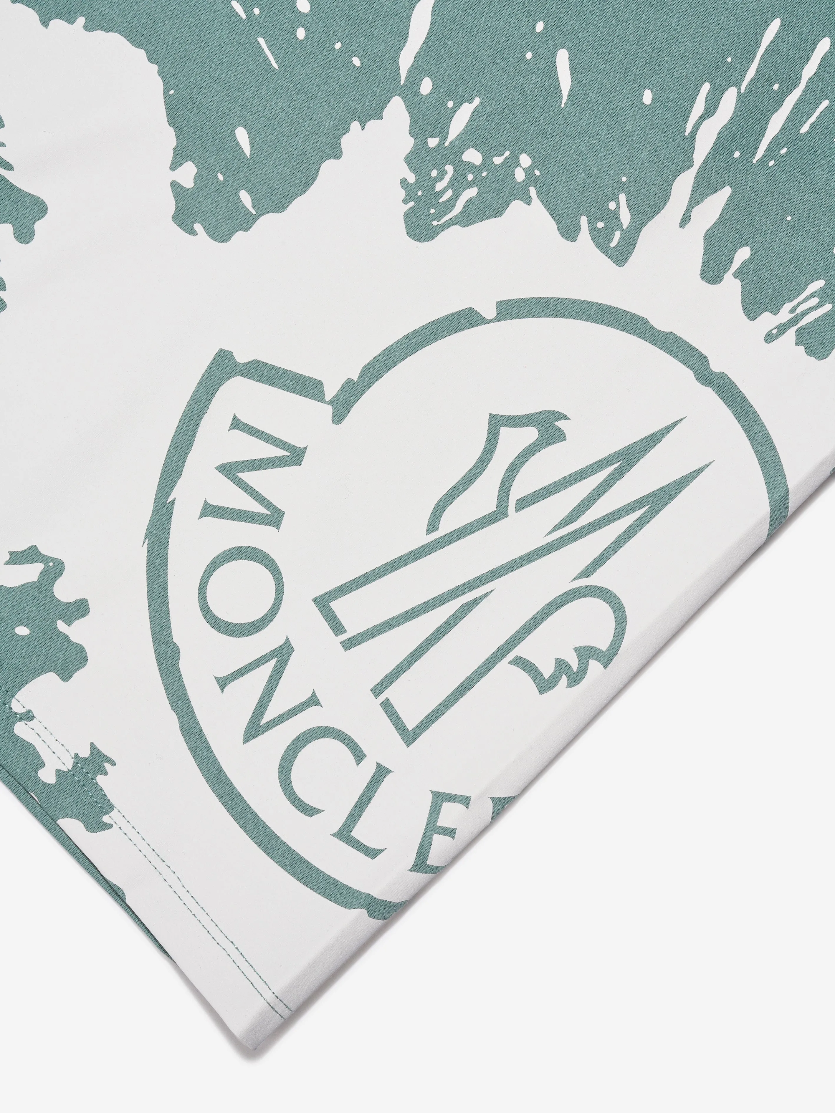 Moncler Enfant Mädchen Logo Print T-Shirt in Grün