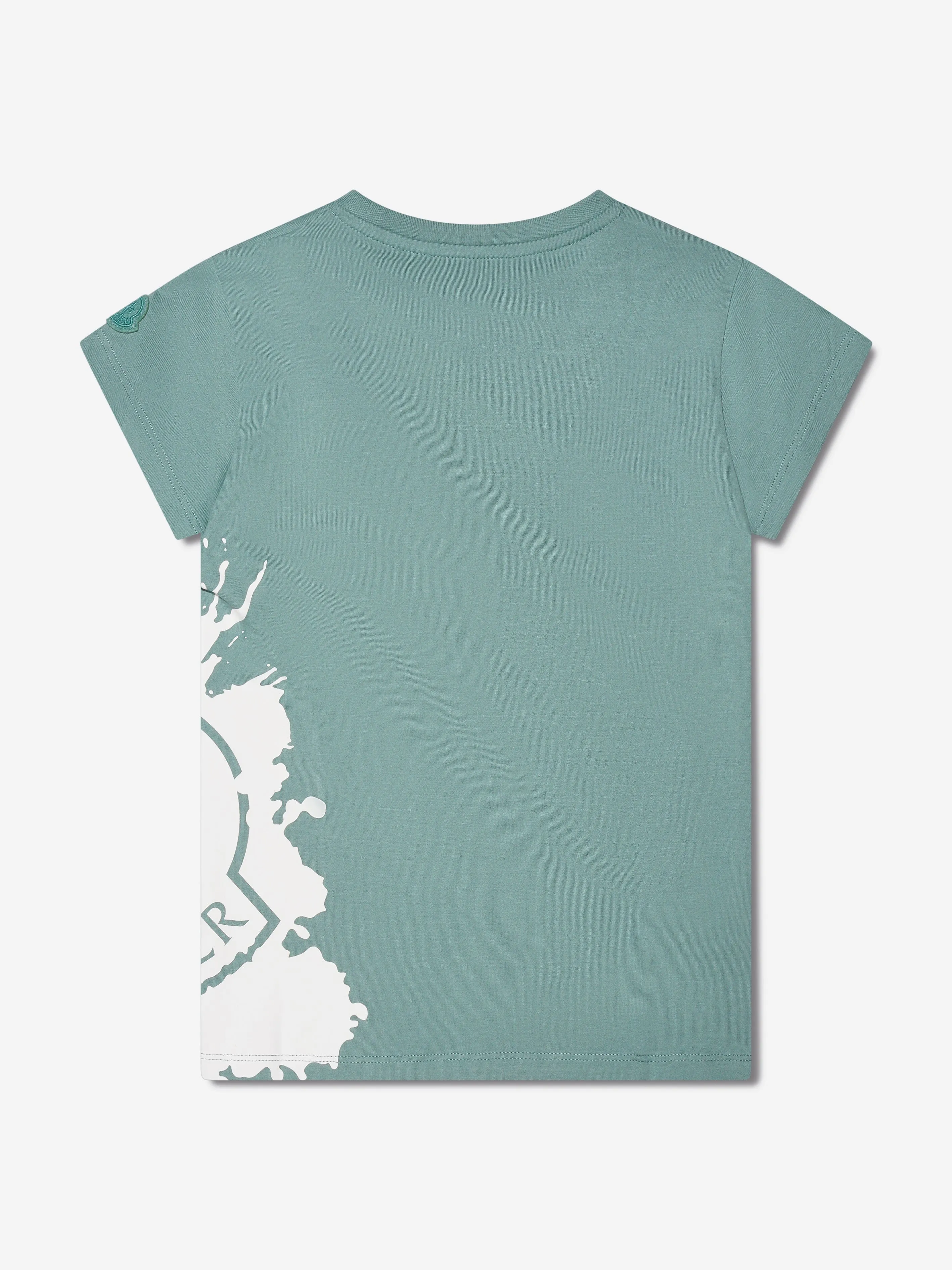 Moncler Enfant Mädchen Logo Print T-Shirt in Grün