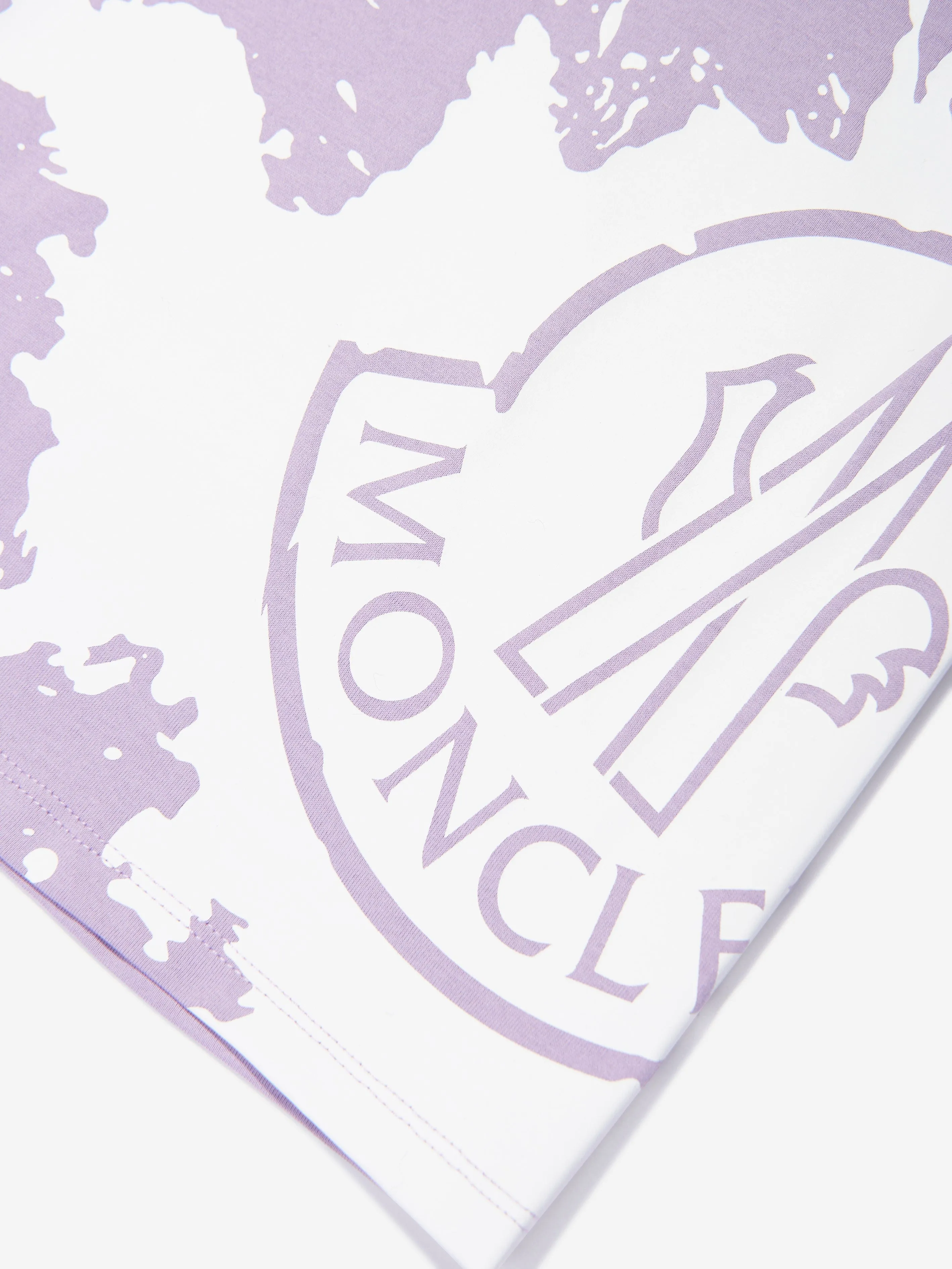 Moncler Enfant Mädchen Logo Print T-Shirt in Lila