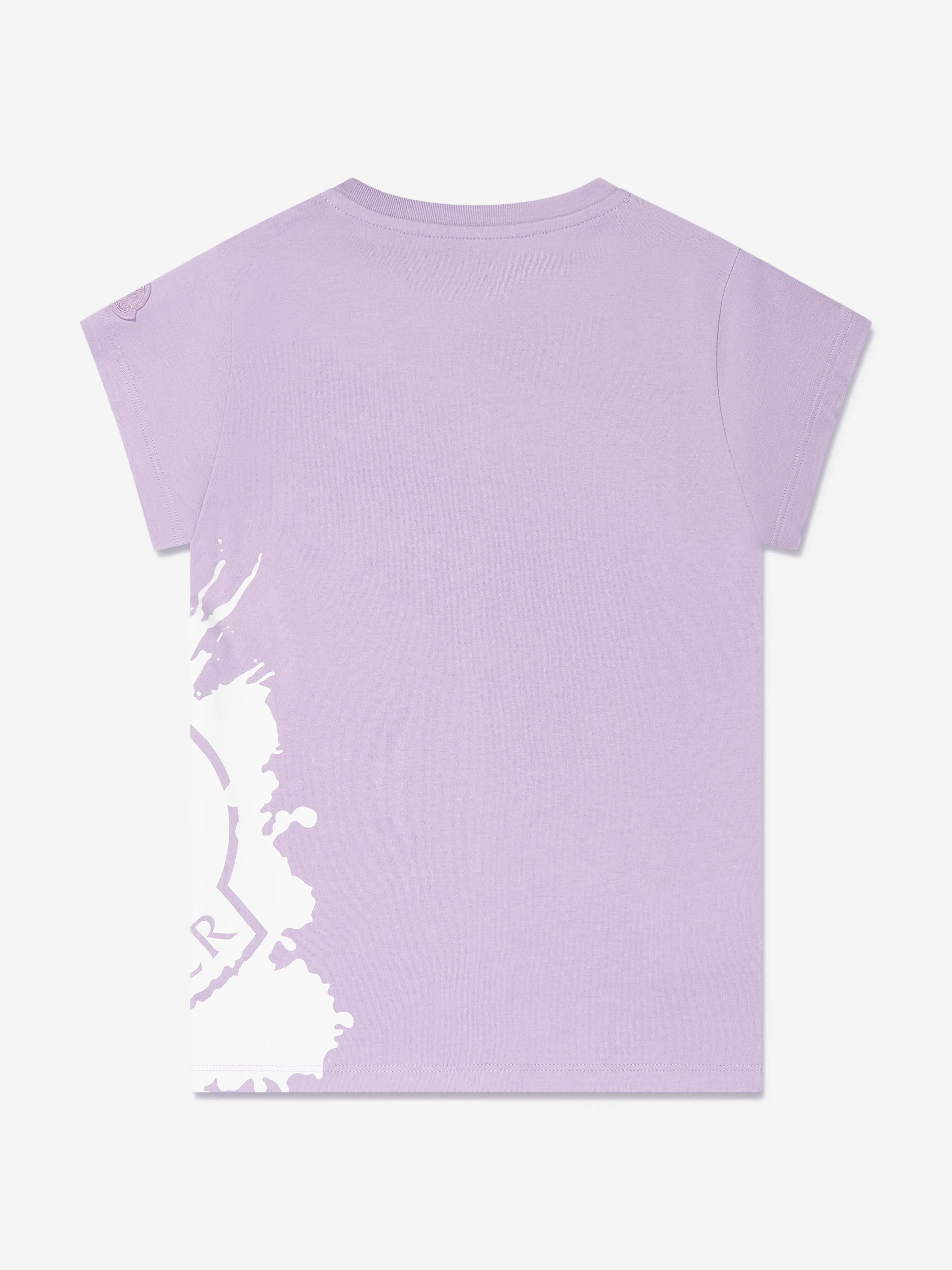 Moncler Enfant Mädchen Logo Print T-Shirt in Lila