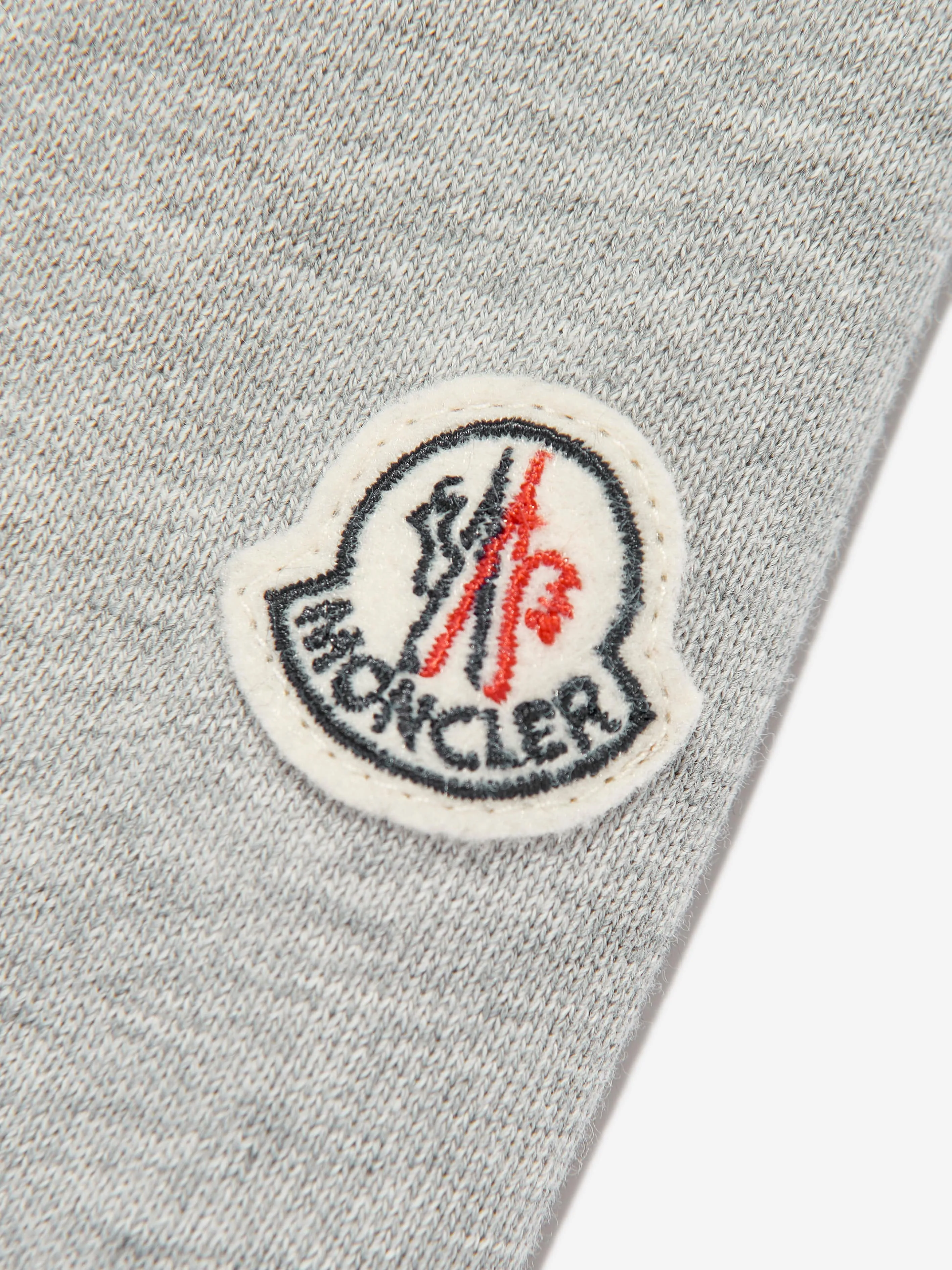 Moncler Enfant Mädchen Logo Strickkleid in Grau