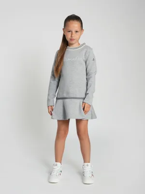 Moncler Enfant Mädchen Logo Strickkleid in Grau