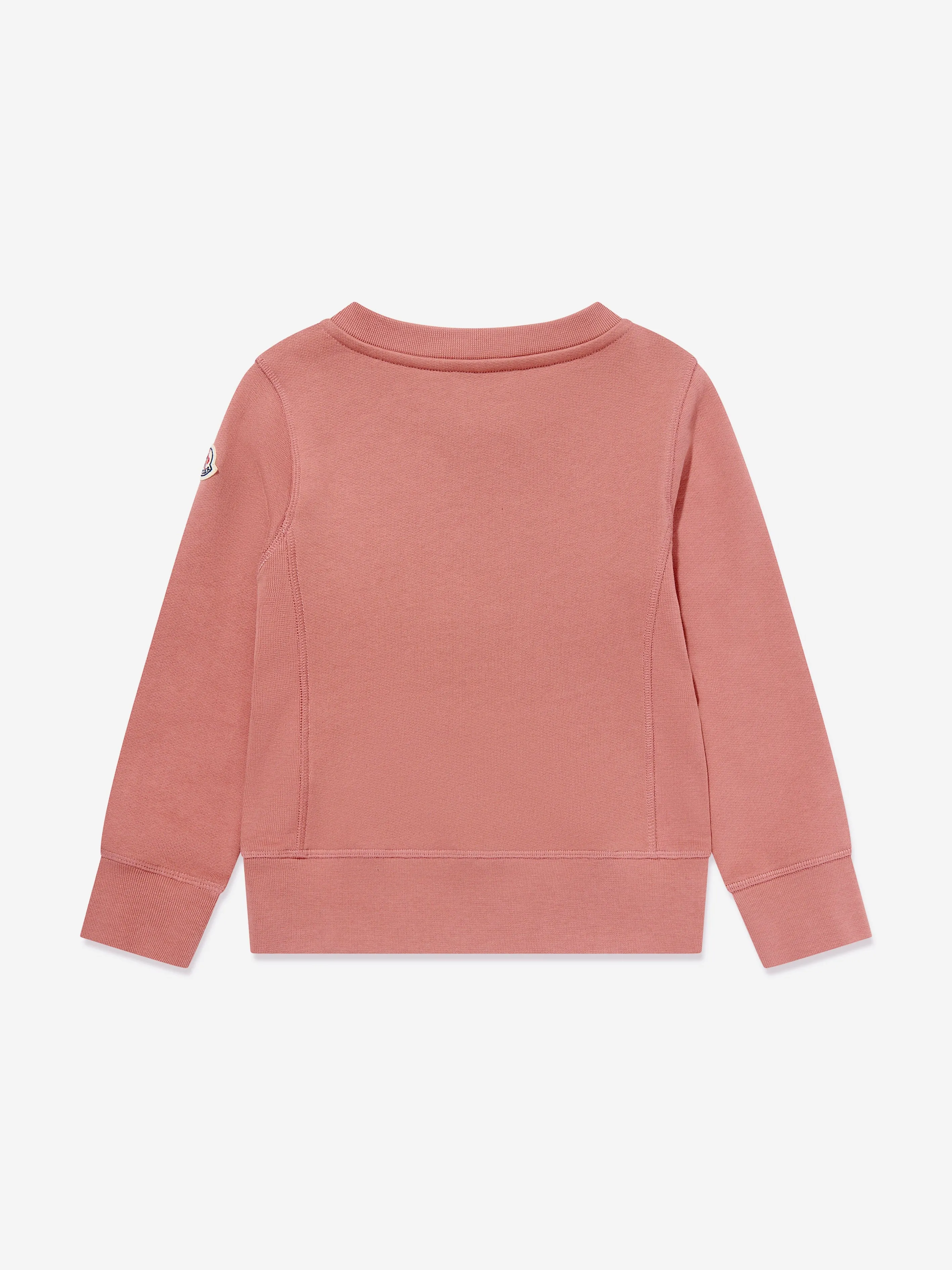 Moncler Enfant Mädchen Logo Sweatshirt in Rosa