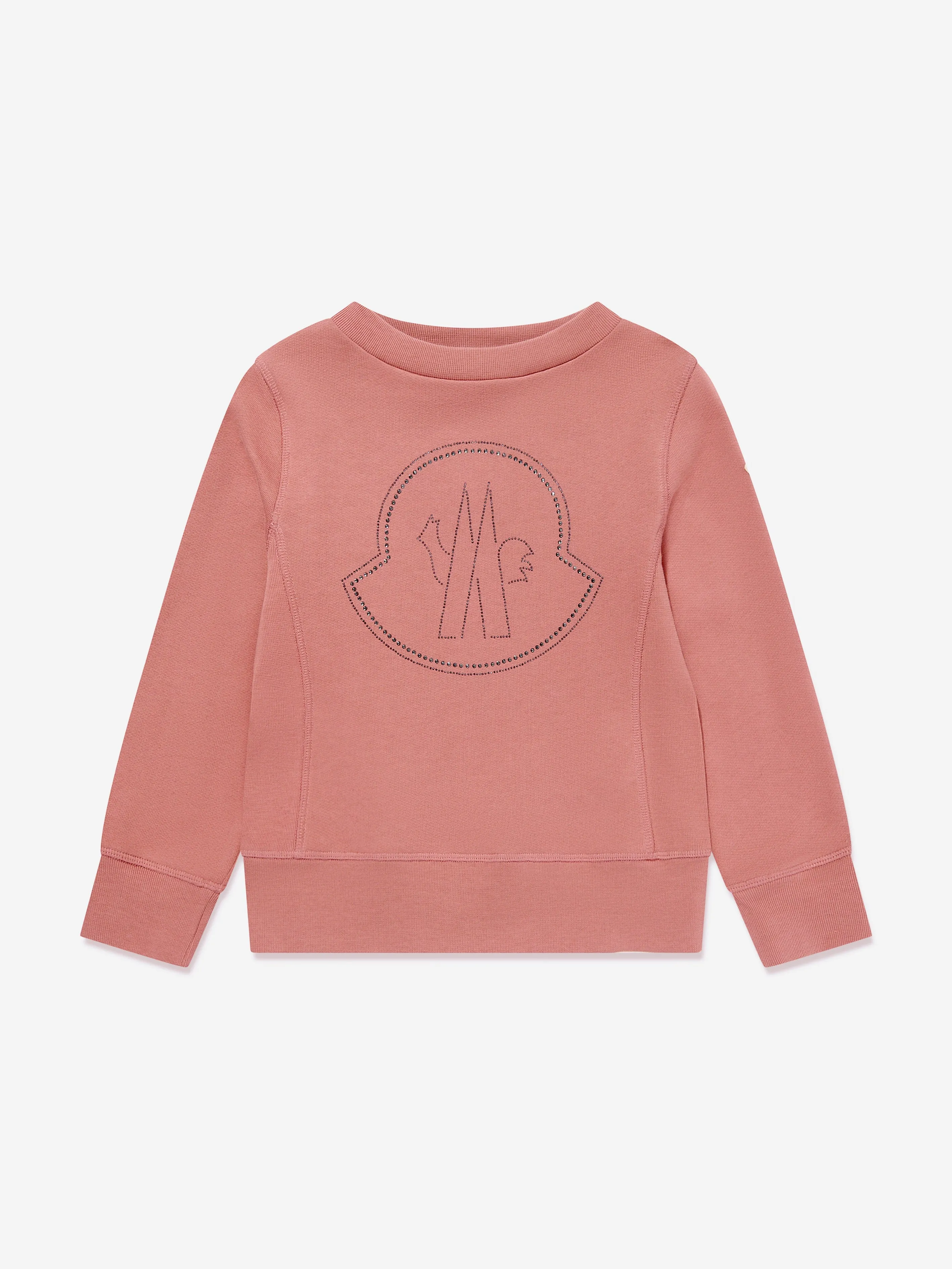Moncler Enfant Mädchen Logo Sweatshirt in Rosa